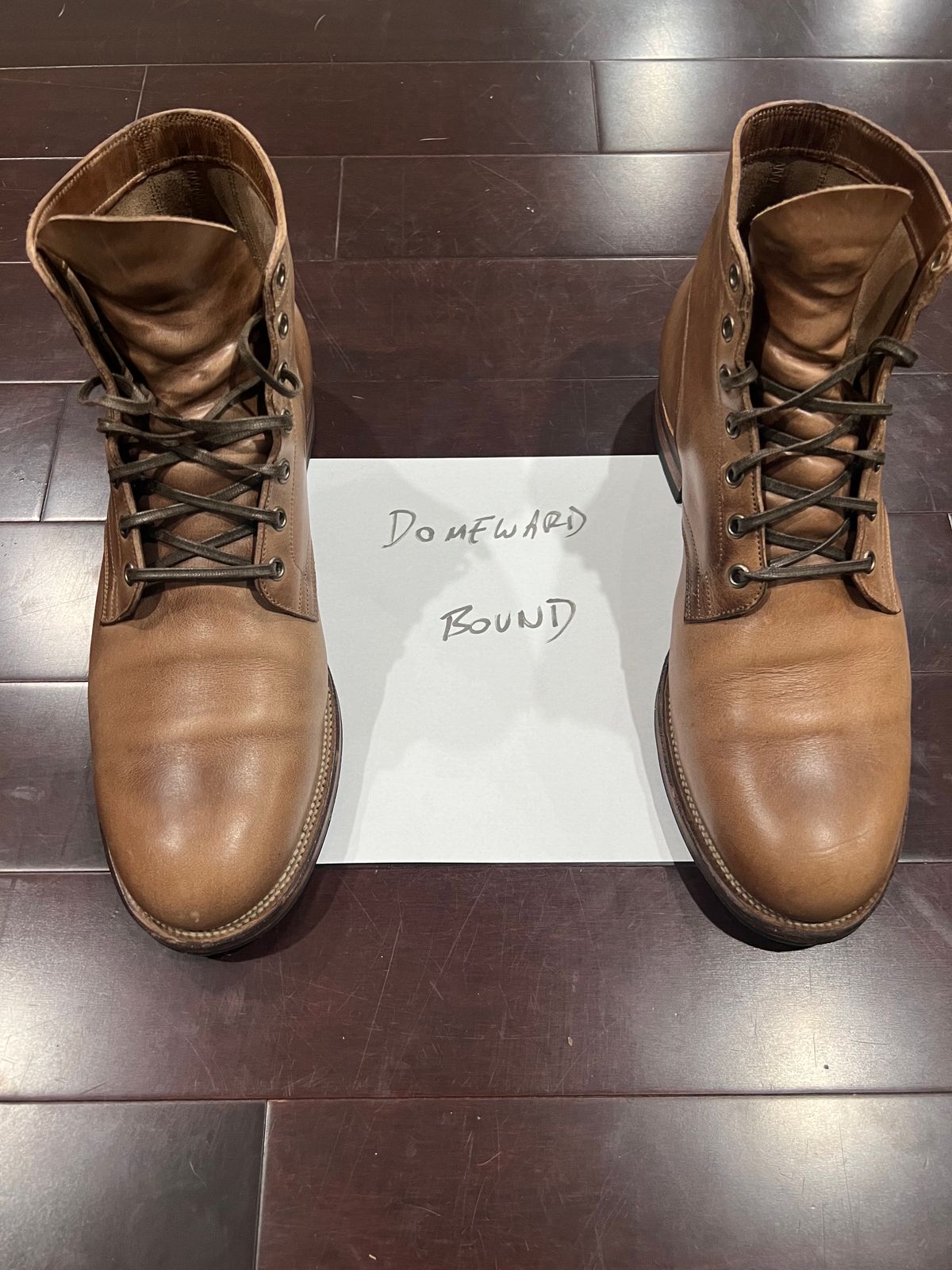 Photo by Rob on October 8, 2023 of the Viberg Service Boot in Horween Natural Chromexcel.