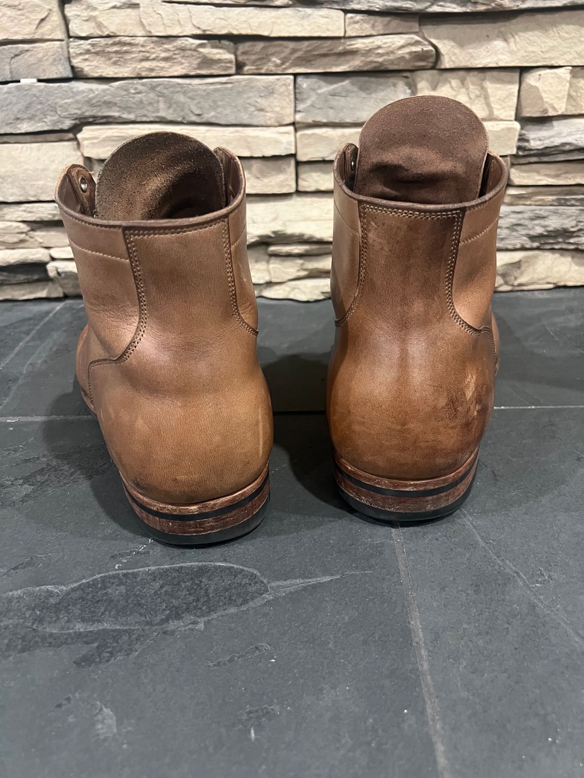 Photo by Rob on January 5, 2024 of the Viberg Service Boot in Horween Natural Chromexcel.