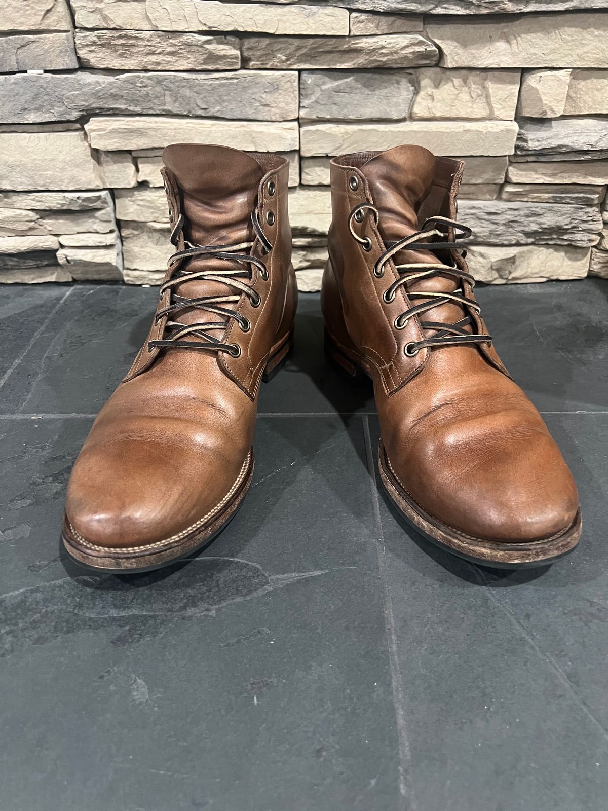Photo by Rob on January 5, 2024 of the Viberg Service Boot in Horween Natural Chromexcel.