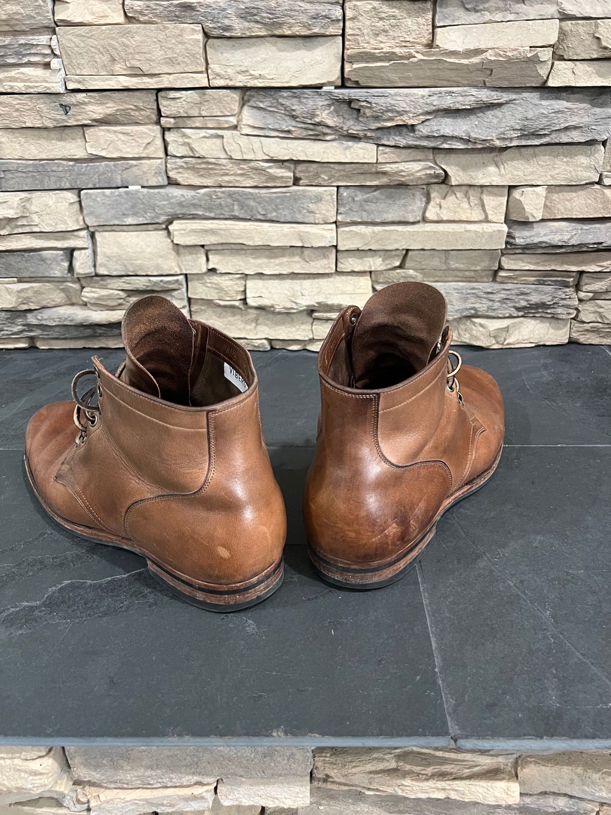 Photo by Rob on February 3, 2024 of the Viberg Service Boot in Horween Natural Chromexcel.