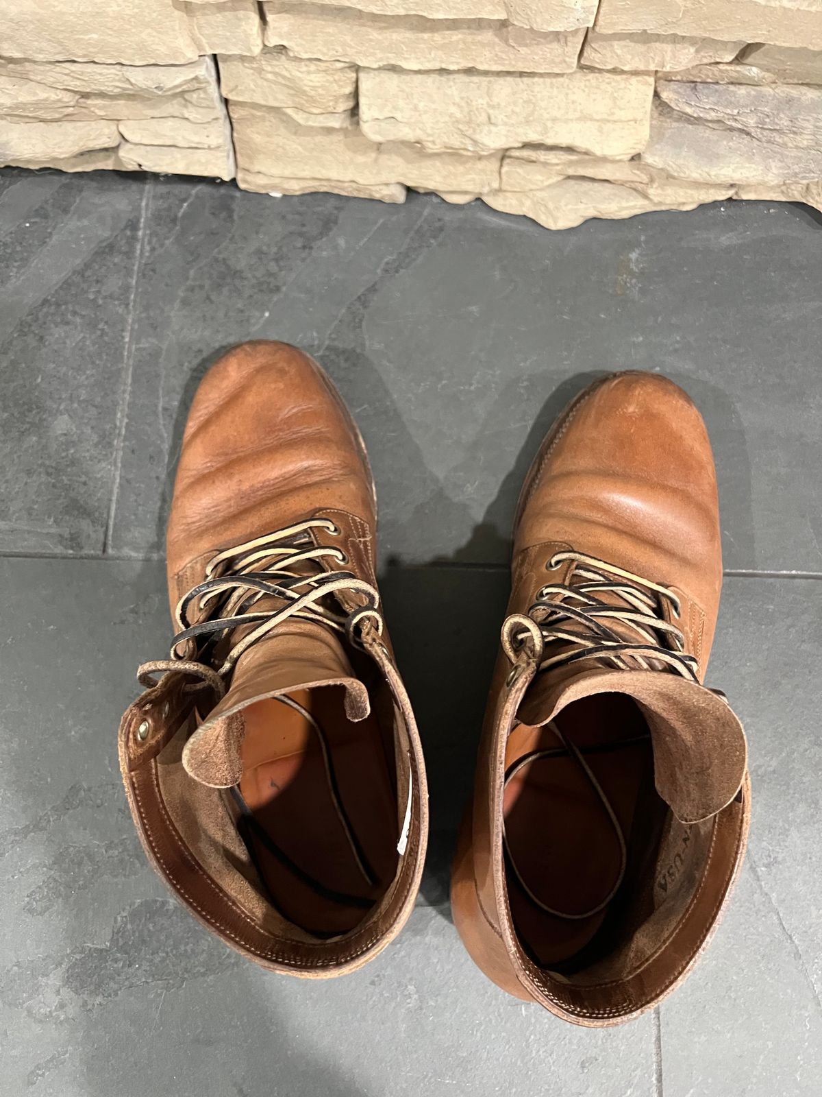 Photo by Rob on February 3, 2024 of the Viberg Service Boot in Horween Natural Chromexcel.