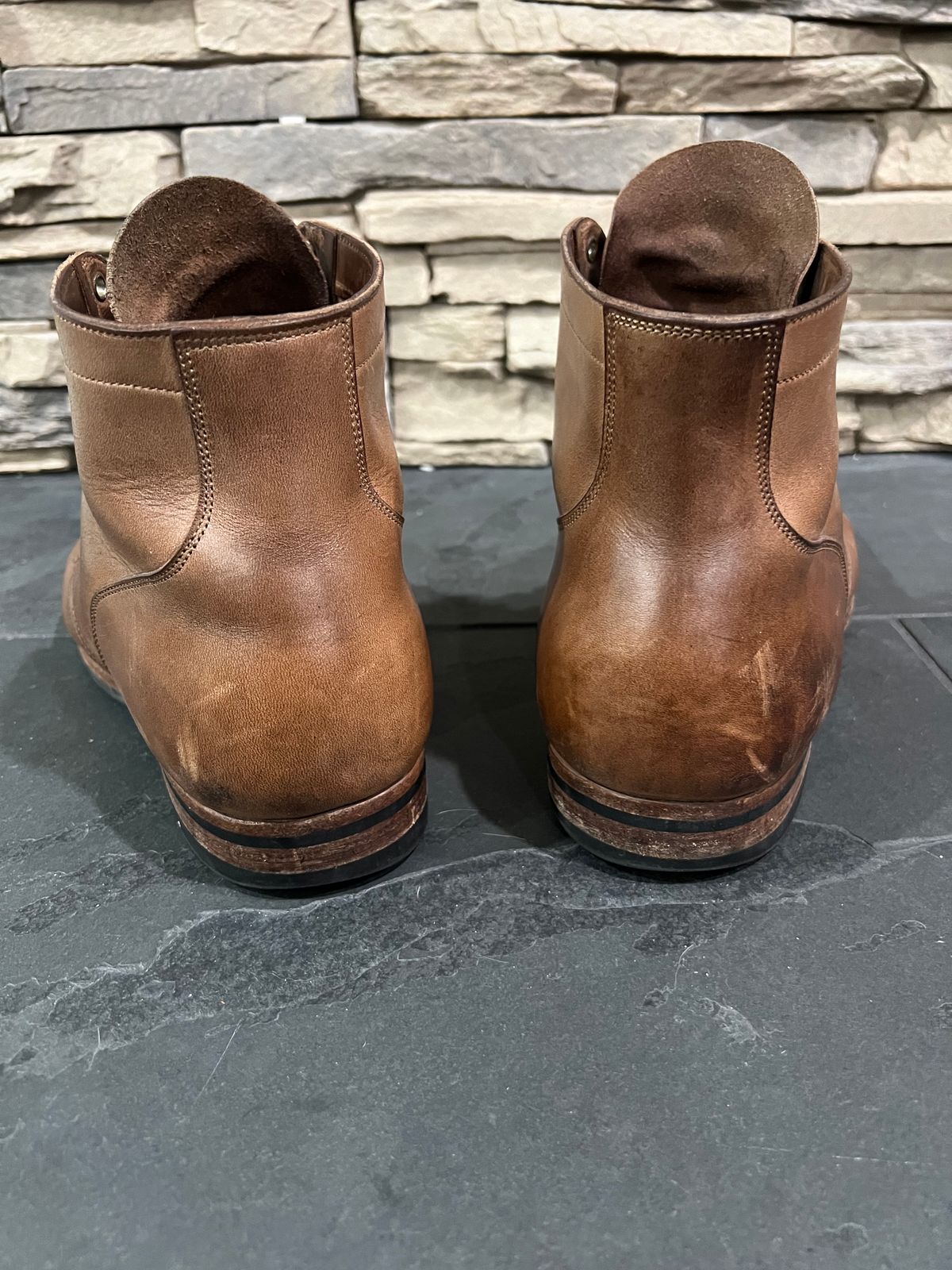 Photo by Rob on March 2, 2024 of the Viberg Service Boot in Horween Natural Chromexcel.