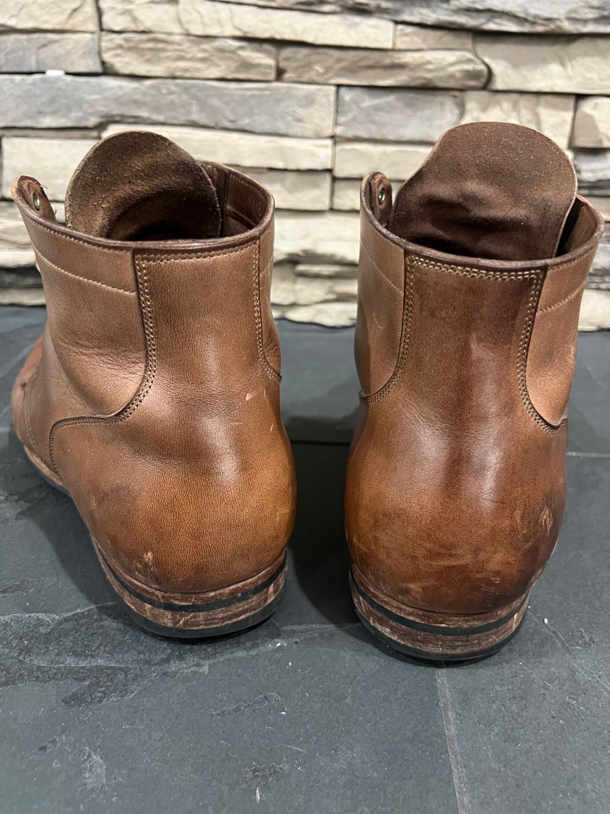 Photo by Rob on April 5, 2024 of the Viberg Service Boot in Horween Natural Chromexcel.