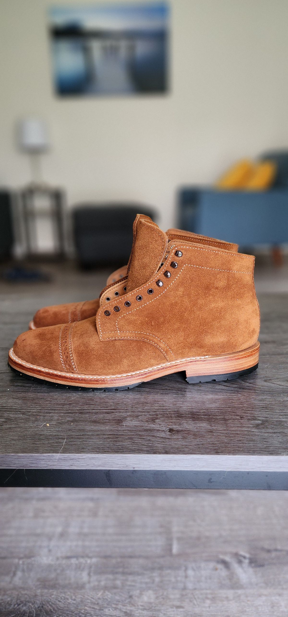 Photo by Rafy99 on October 6, 2022 of the White's Main Street Dress Toe Cap in Unlisted Leather.