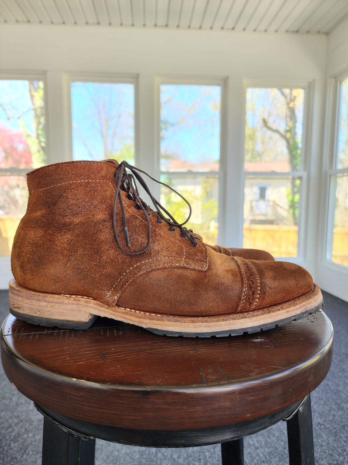 Photo by Rafy99 on April 4, 2023 of the White's Main Street Dress Toe Cap in Unlisted Leather.