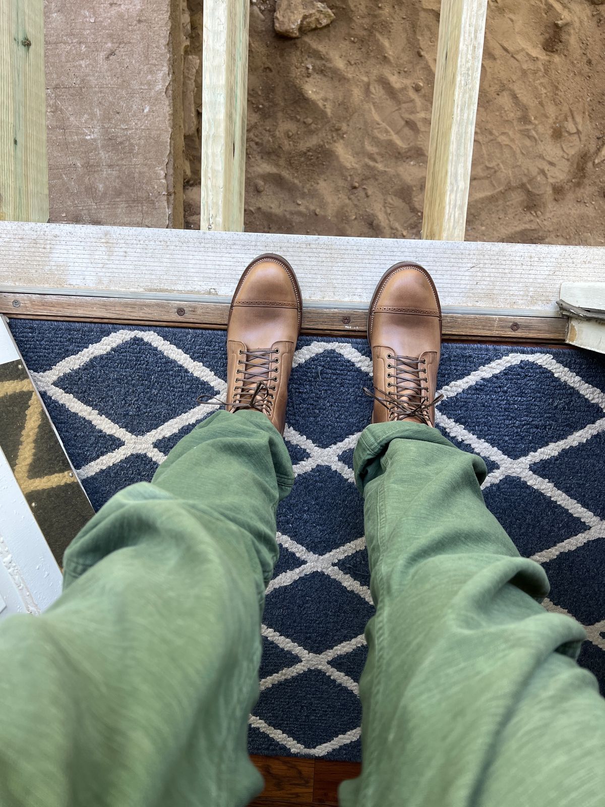 Photo by Wayne on May 31, 2023 of the Viberg Service Boot PCT in Horween Natural Chromexcel.