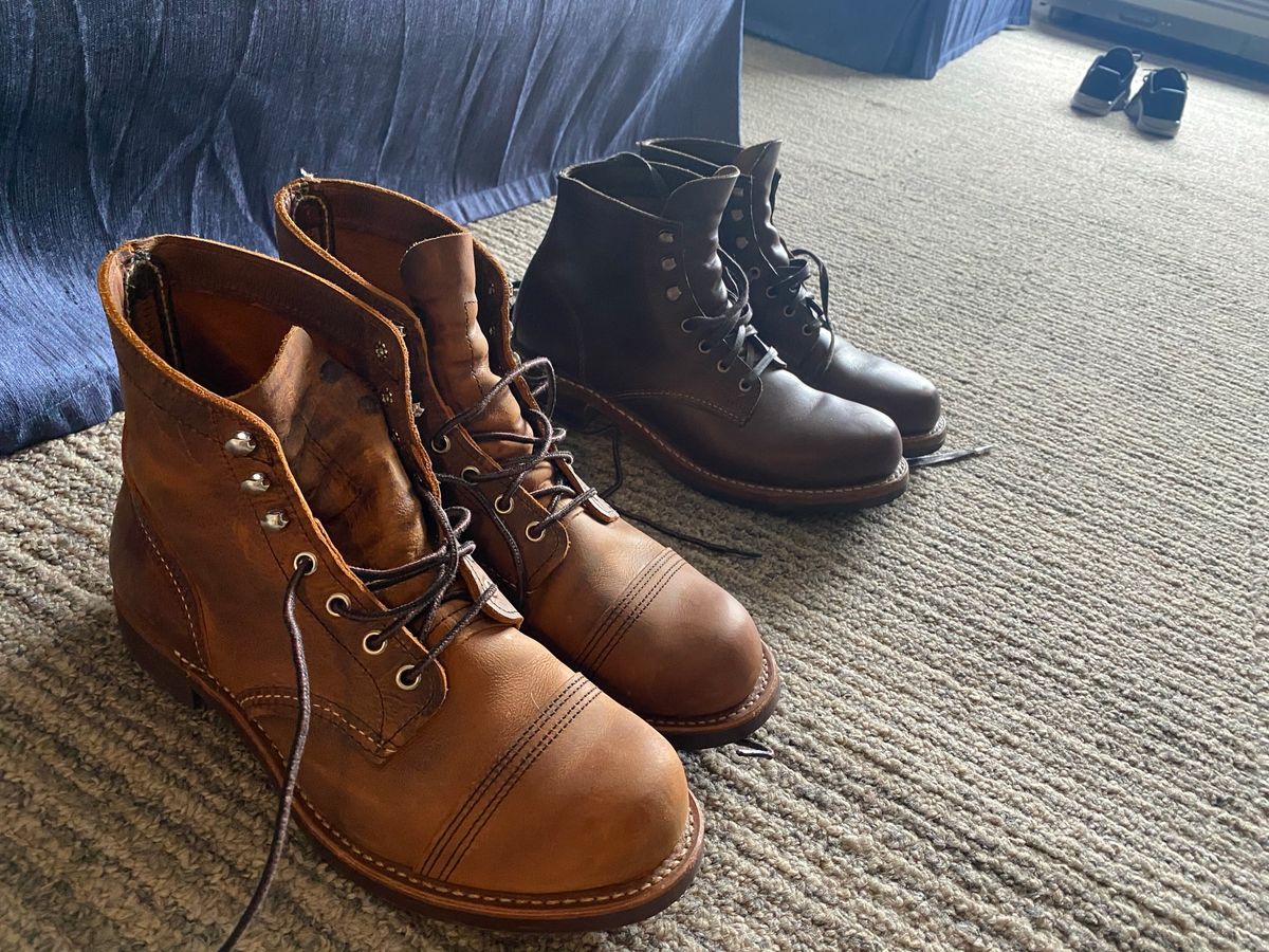 Photo by Bragi on March 29, 2022 of the Red Wing Iron Ranger in S.B. Foot Copper Rough and Tough.