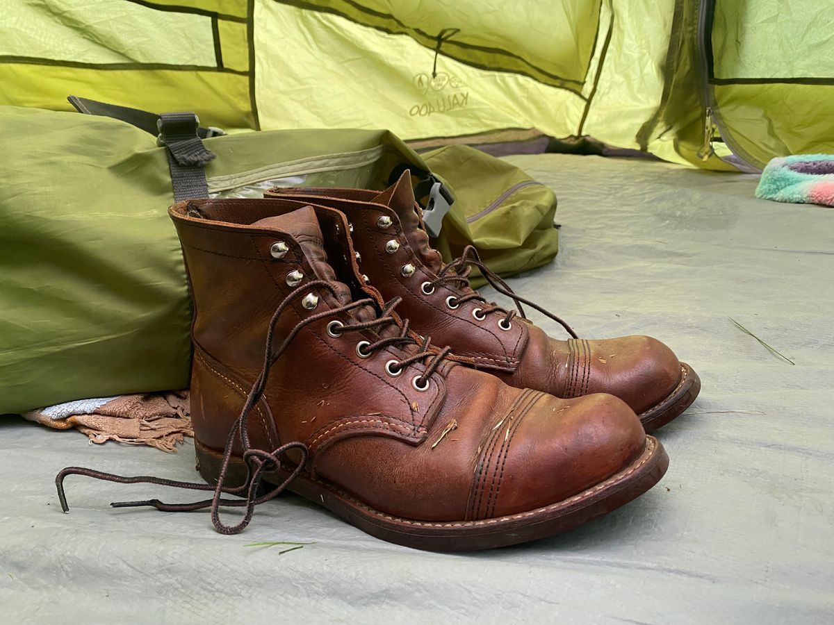 Photo by Bragi on July 1, 2023 of the Red Wing Iron Ranger in S.B. Foot Copper Rough and Tough.