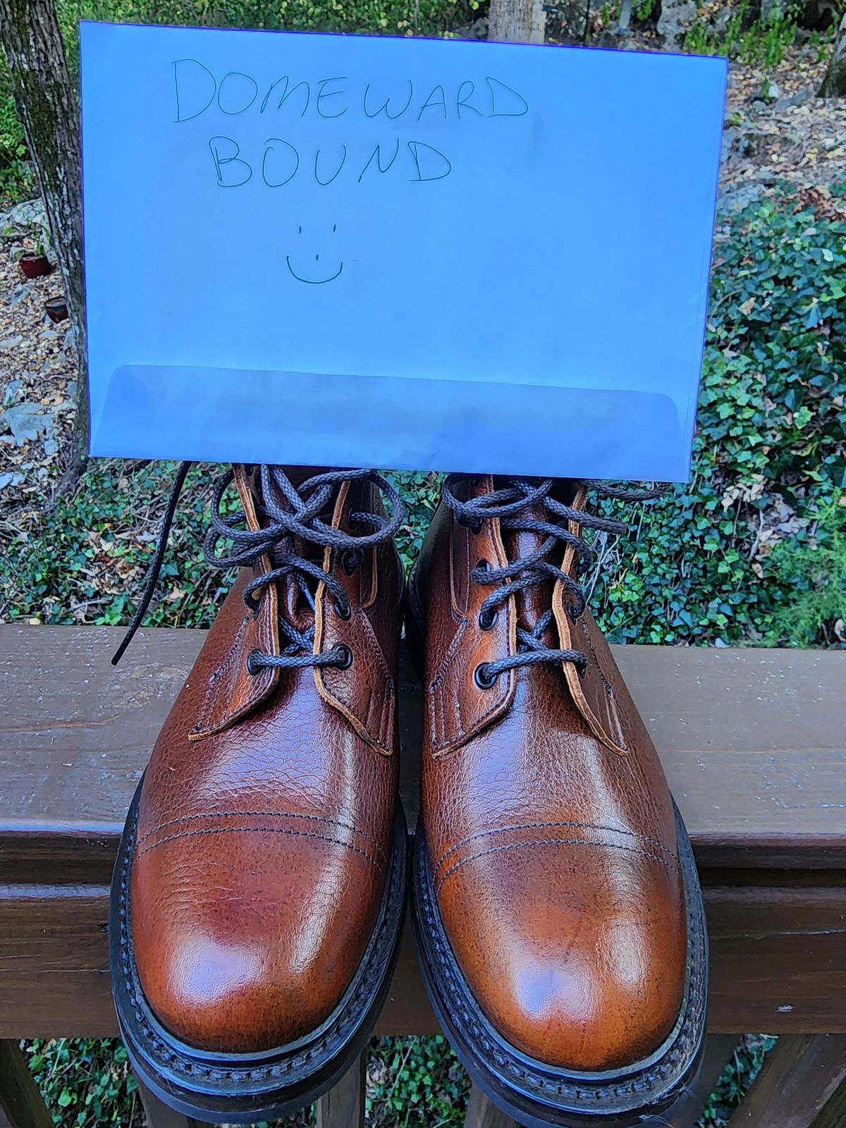 Photo by stylenwby on October 1, 2023 of the Tricker's Grassmere Country Boot in C.F. Stead Caramel Kudu Classic.