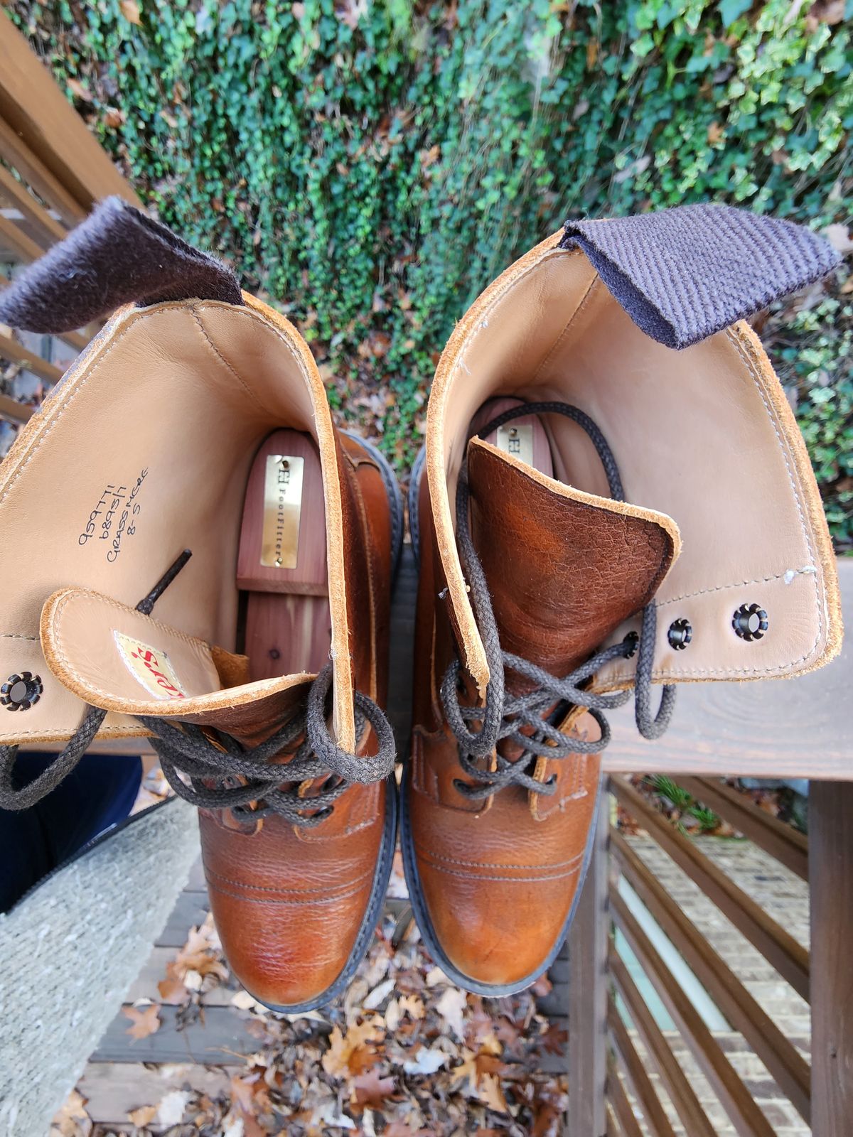 Photo by stylenwby on December 4, 2023 of the Tricker's Grassmere Country Boot in C.F. Stead Caramel Kudu Classic.