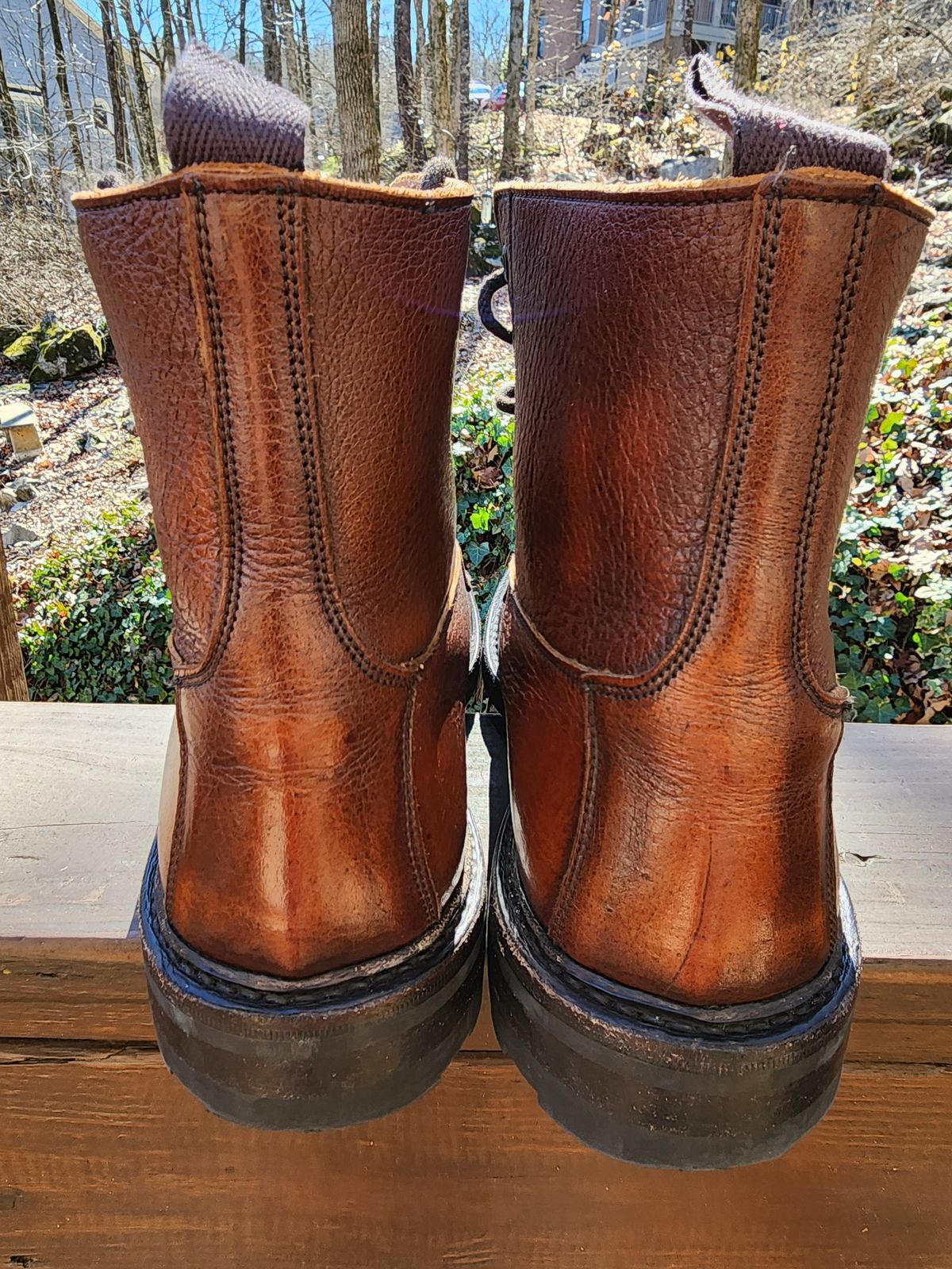 Photo by stylenwby on February 5, 2024 of the Tricker's Grassmere Country Boot in C.F. Stead Caramel Kudu Classic.