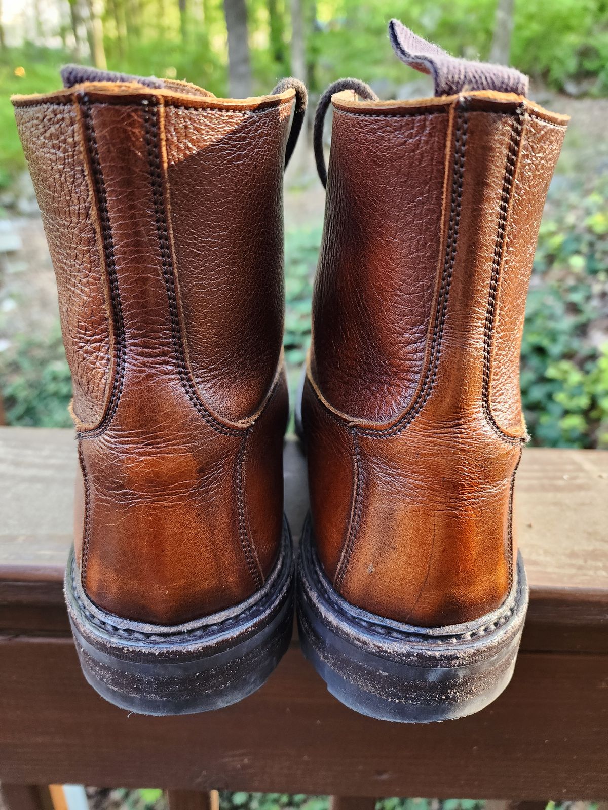 Photo by stylenwby on April 4, 2024 of the Tricker's Grassmere Country Boot in C.F. Stead Caramel Kudu Classic.