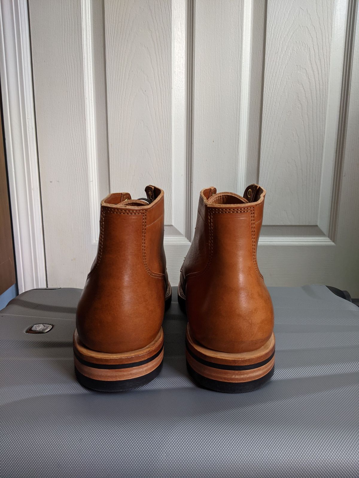 Photo by TropicalBroccoli on September 30, 2021 of the Viberg Service Boot in Conceria 800 Used Ciocio.