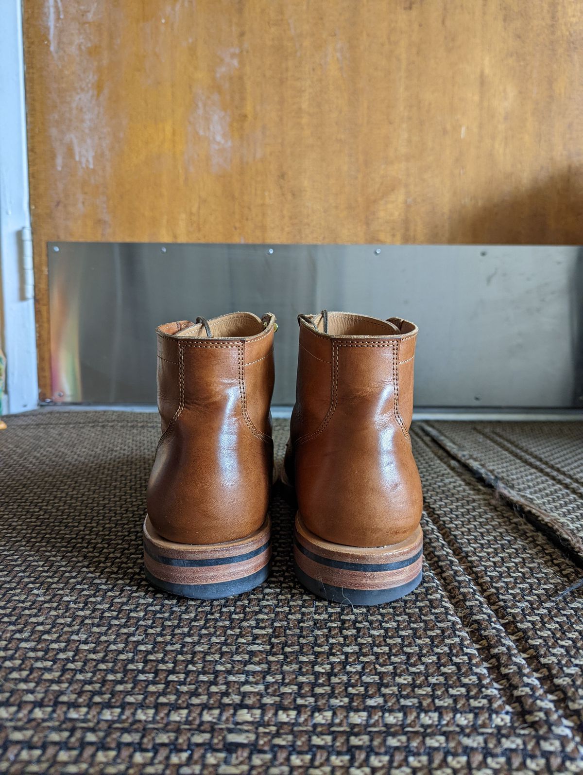 Photo by TropicalBroccoli on November 2, 2021 of the Viberg Service Boot in Conceria 800 Used Ciocio.