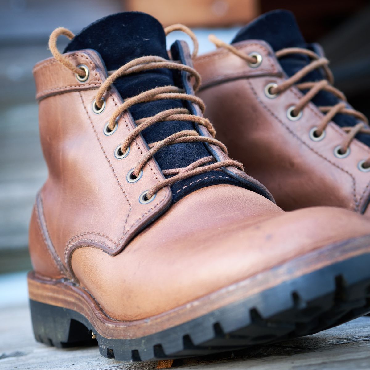 Photo by BobHendersonHB on October 29, 2023 of the BHHB Baller Collar Standard in Horween Natural Chromexcel.
