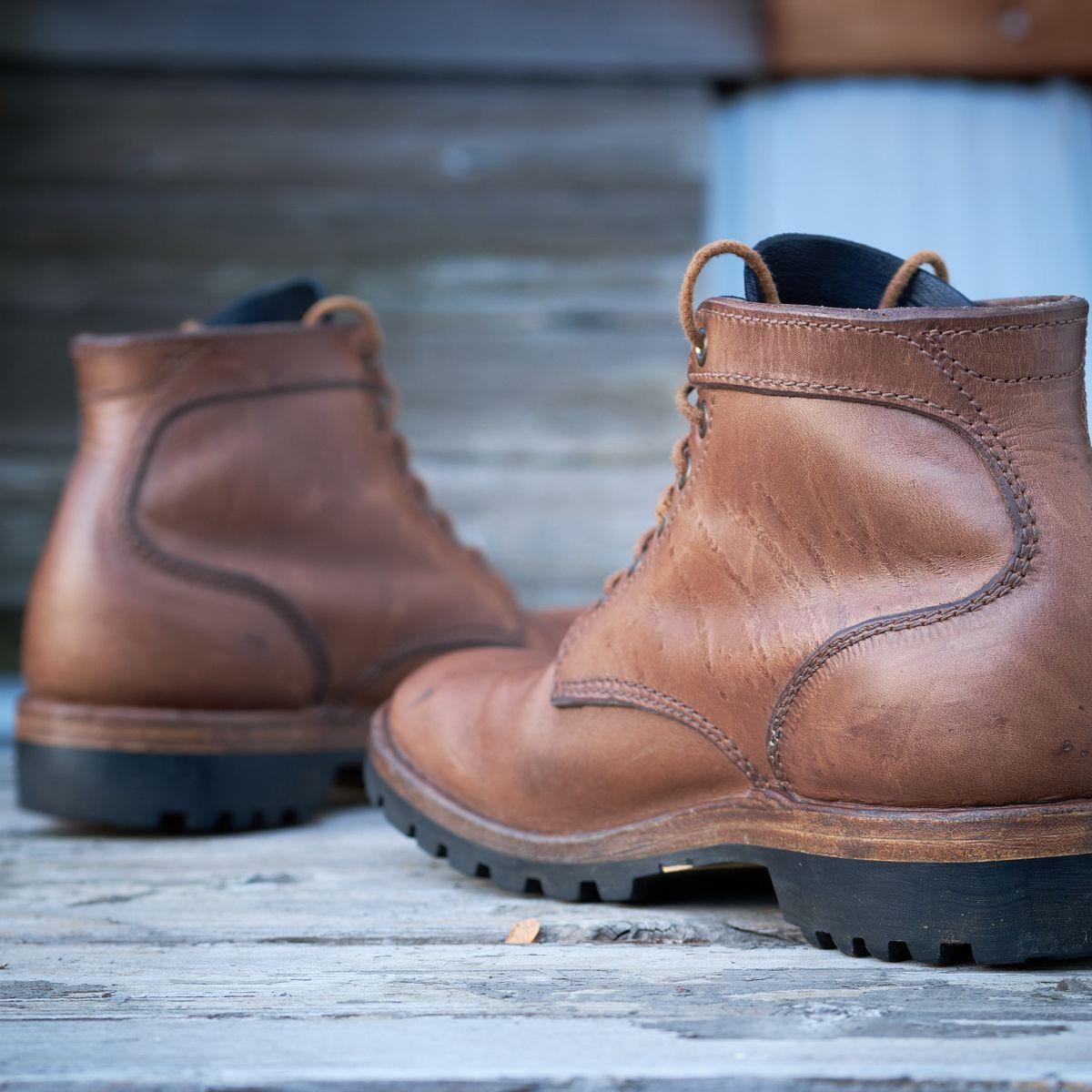 Photo by BobHendersonHB on October 29, 2023 of the BHHB Baller Collar Standard in Horween Natural Chromexcel.