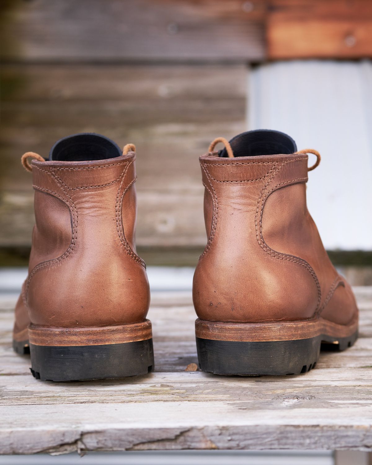 Photo by BobHendersonHB on November 6, 2023 of the BHHB Baller Collar Standard in Horween Natural Chromexcel.