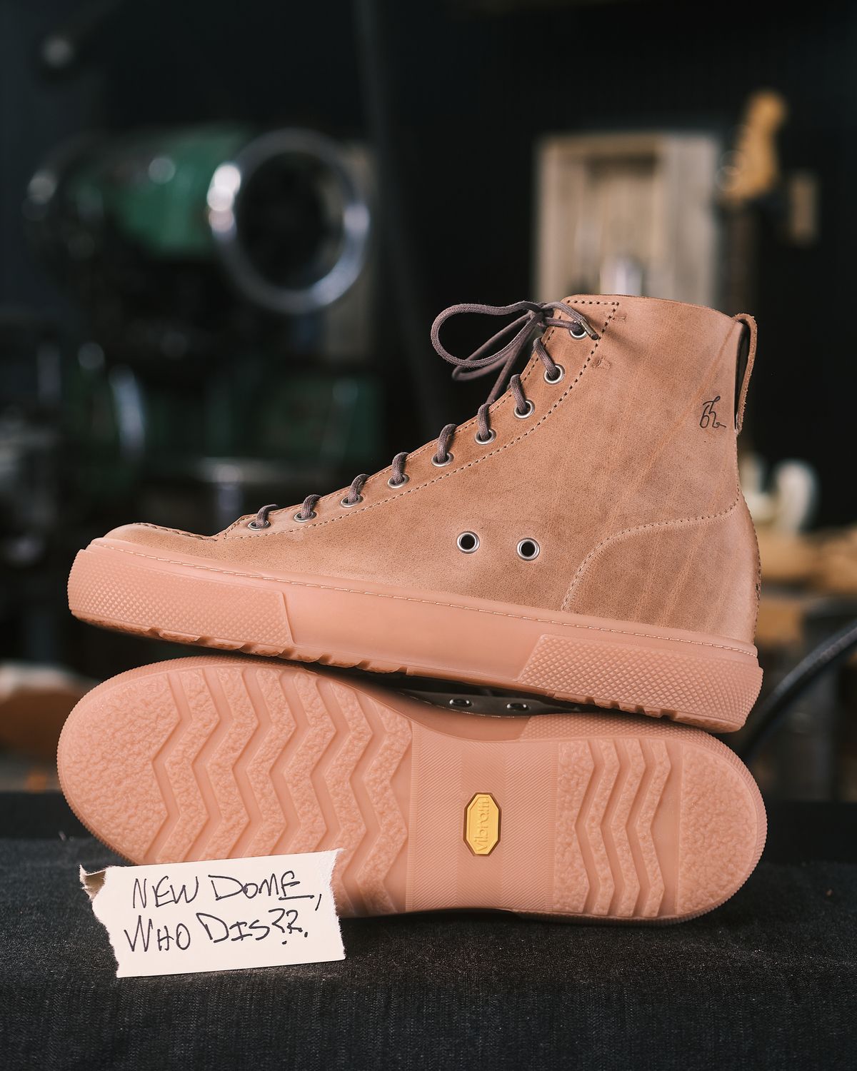 Photo by BobHendersonHB on October 2, 2025 of the BHHB Railtown Sneaker Boot in Horween Natural Wax Flesh Backside.