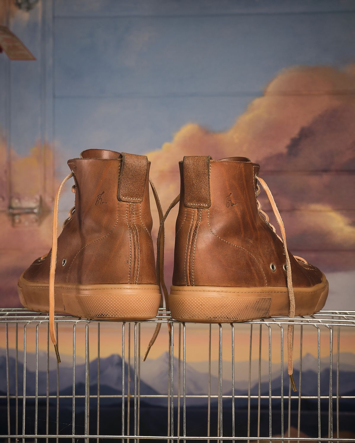 Photo by BobHendersonHB on February 6, 2026 of the BHHB Railtown Sneaker Boot in Horween Natural Wax Flesh Backside.