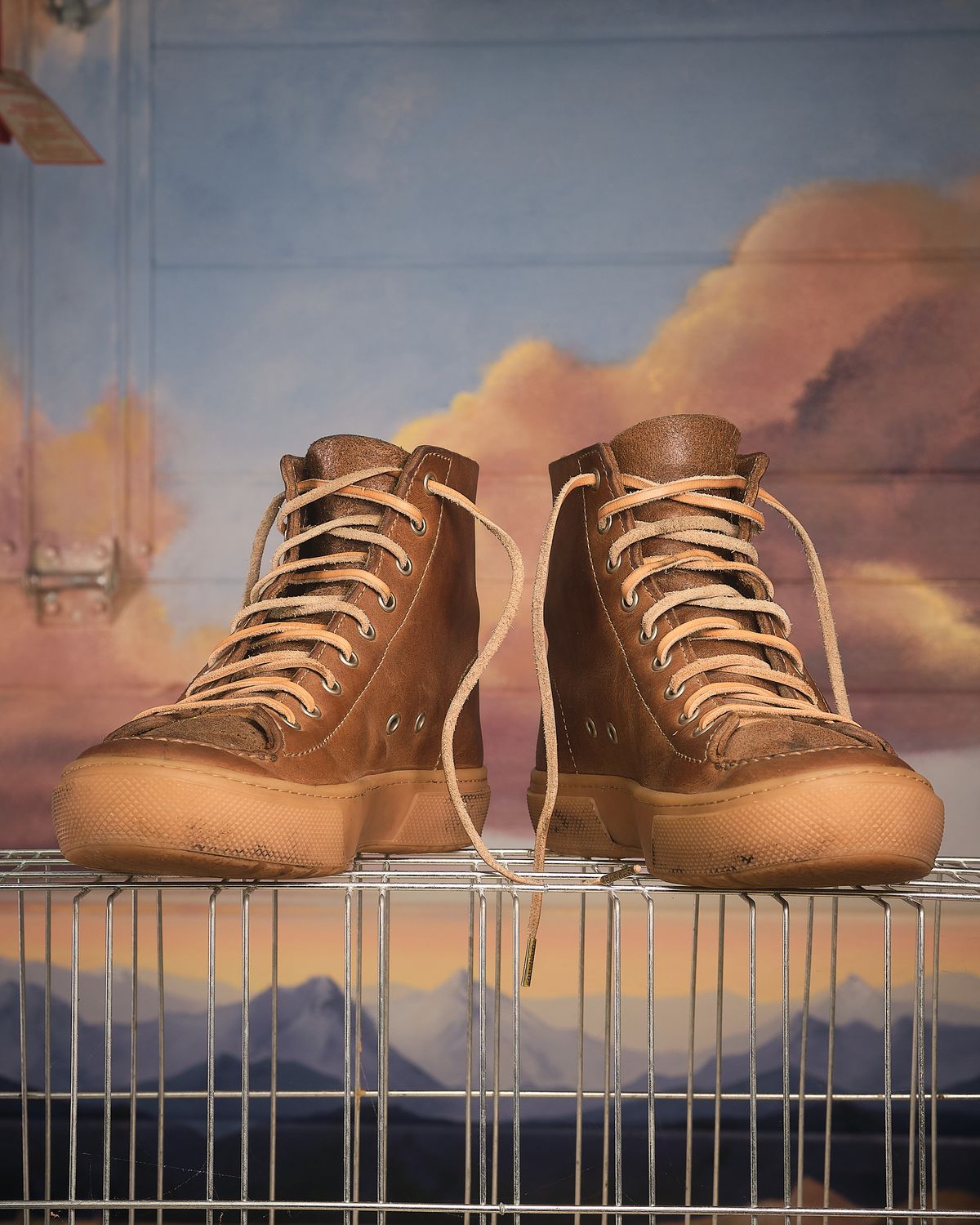 Photo by BobHendersonHB on February 6, 2026 of the BHHB Railtown Sneaker Boot in Horween Natural Wax Flesh Backside.