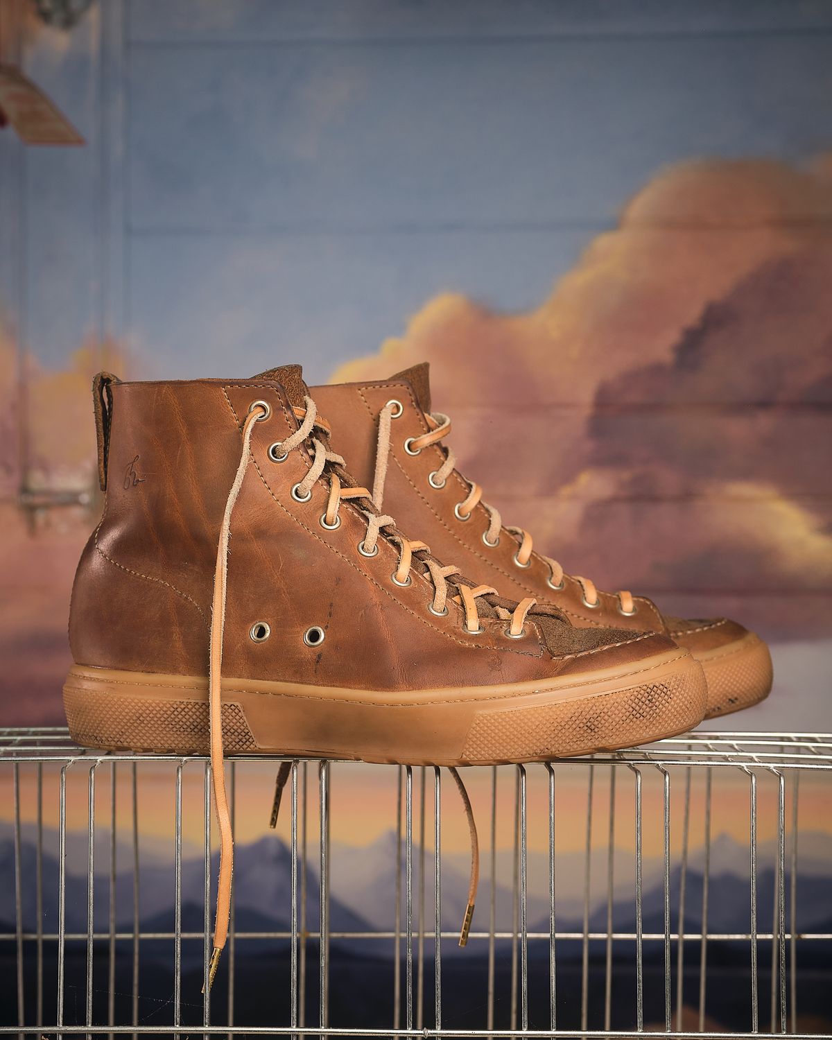 Photo by BobHendersonHB on February 6, 2026 of the BHHB Railtown Sneaker Boot in Horween Natural Wax Flesh Backside.