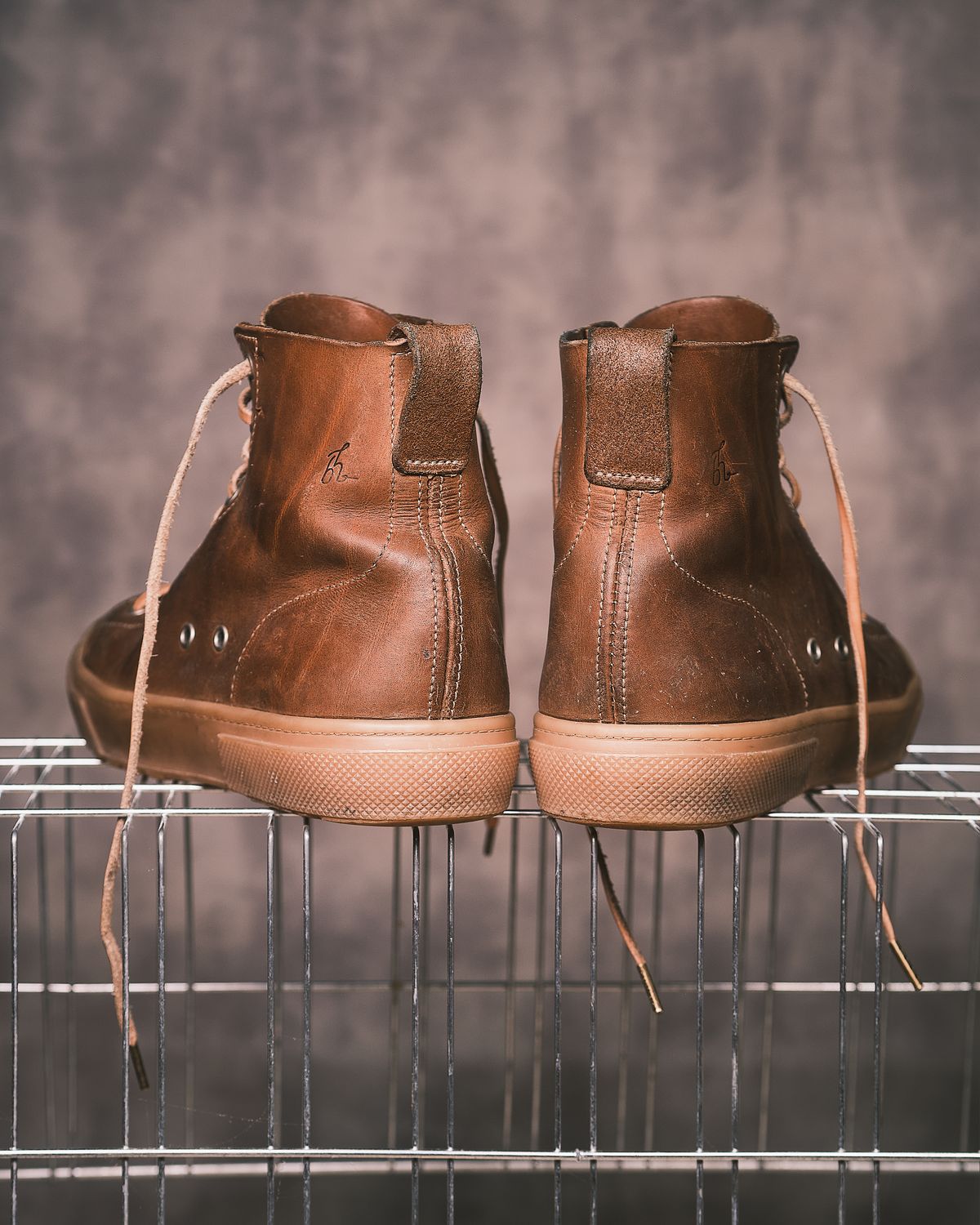 Photo by BobHendersonHB on March 6, 2026 of the BHHB Railtown Sneaker Boot in Horween Natural Wax Flesh Backside.