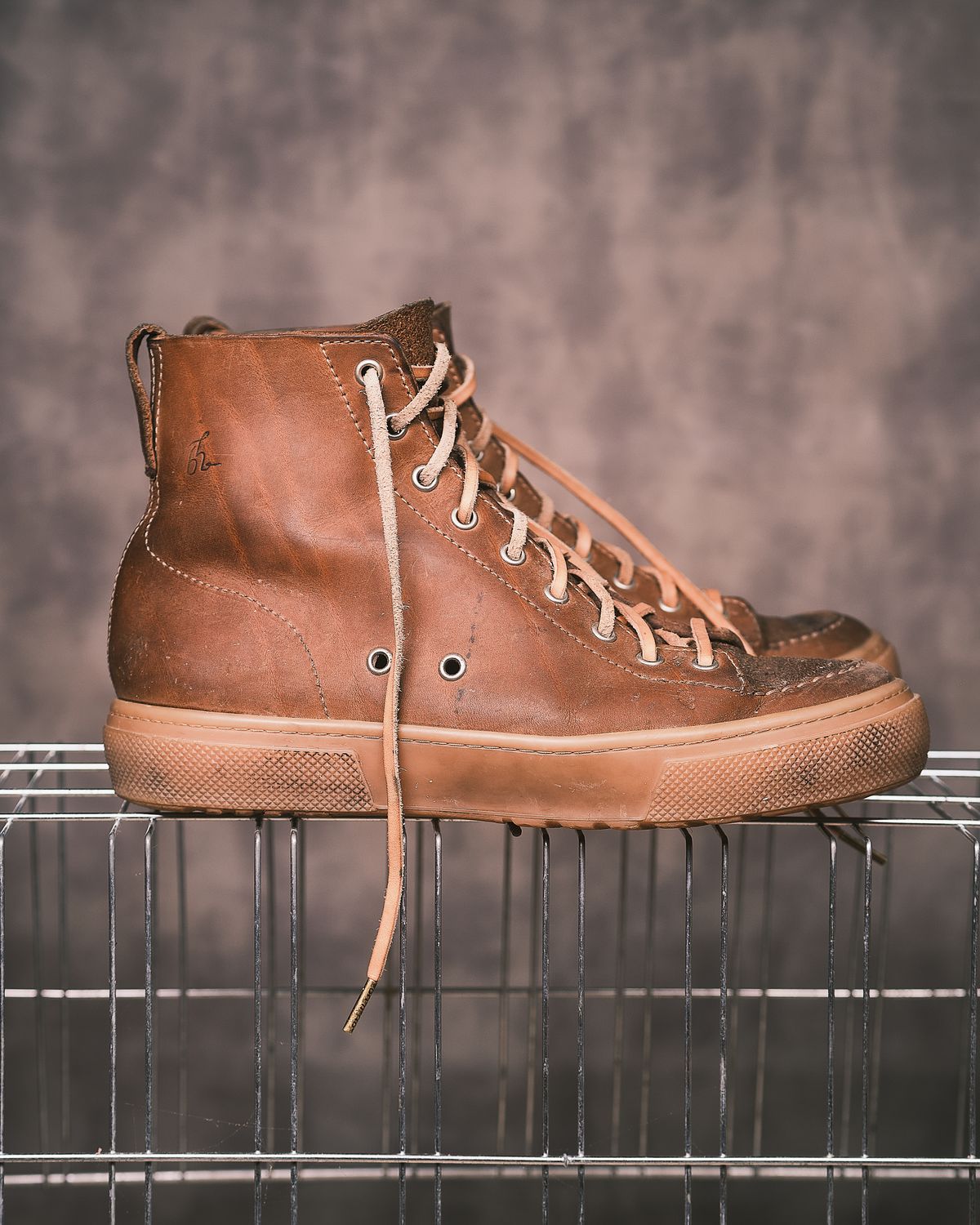 Photo by BobHendersonHB on March 6, 2026 of the BHHB Railtown Sneaker Boot in Horween Natural Wax Flesh Backside.