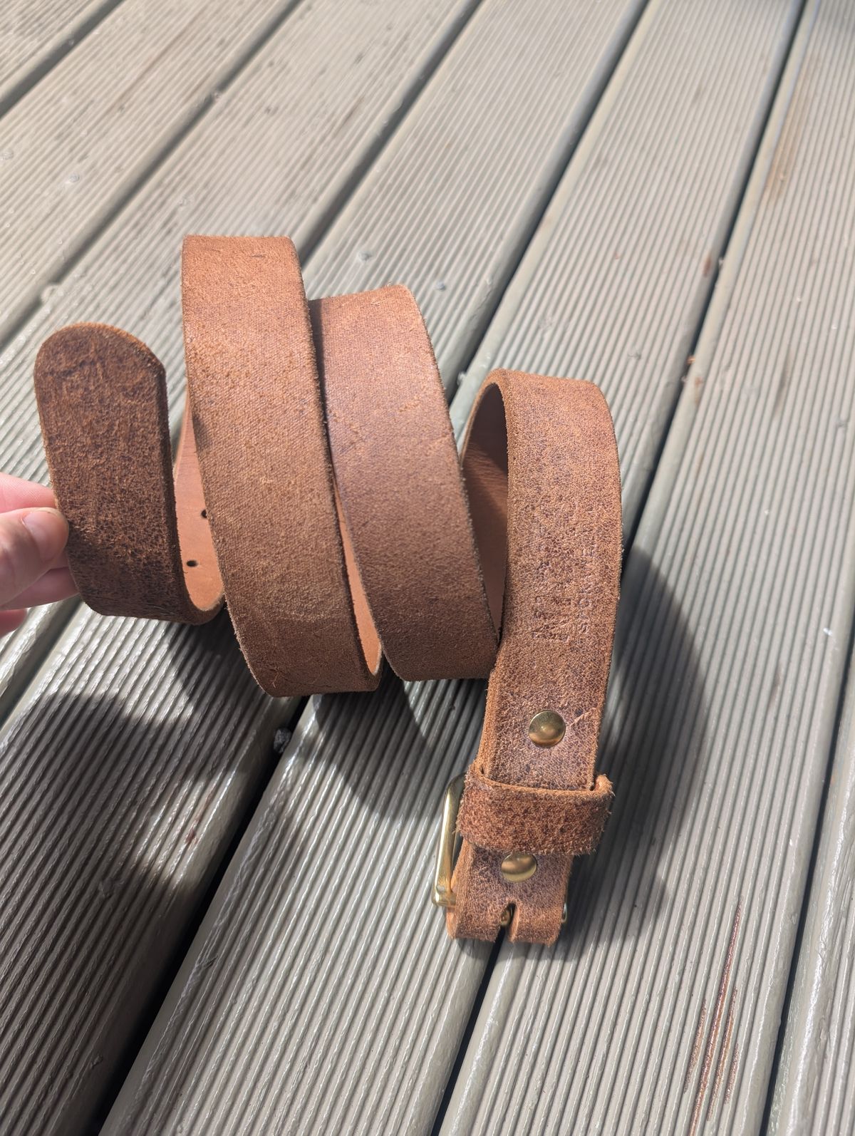 Photo by Togebough on April 4, 2026 of the Nicks Nicks Classic Work Belt in Seidel 1964 Tan Roughout.