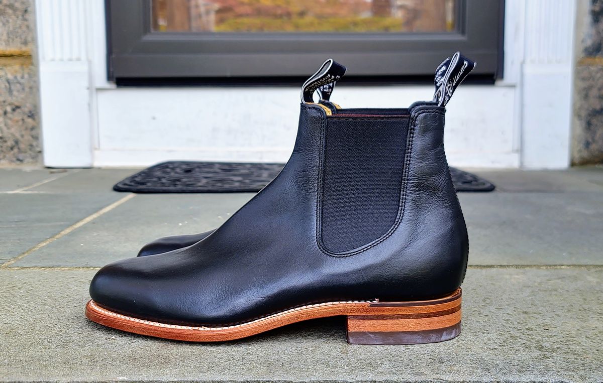 Photo by ouroboros3031 on November 9, 2023 of the R.M. Williams Classic Turnout Boot in Black Yearling.