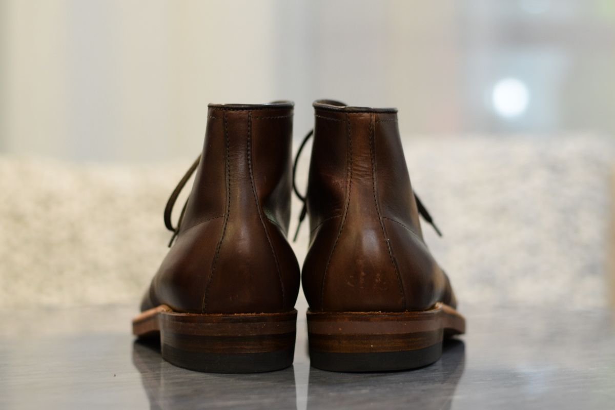 Photo by Louishere on October 6, 2022 of the Alden Indy Boot in Horween Brown Chromexcel.