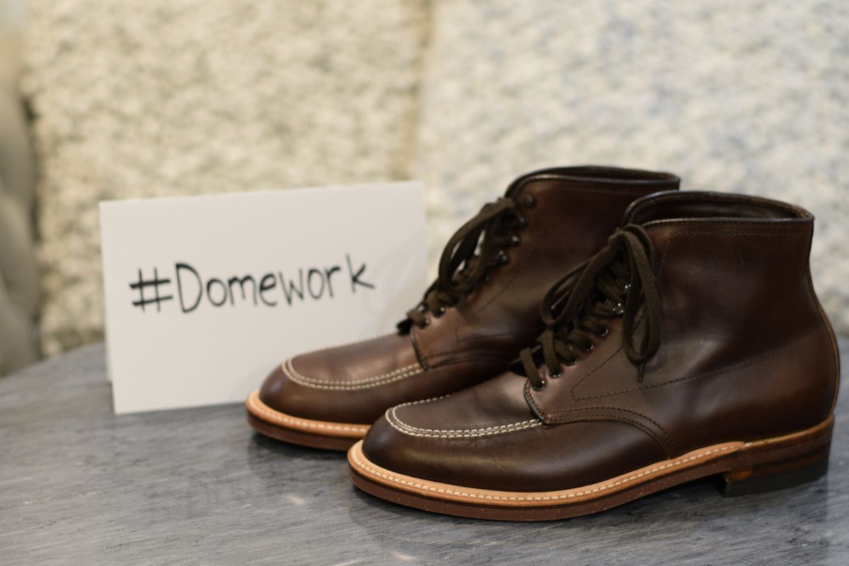 Photo by Louishere on October 6, 2022 of the Alden Indy Boot in Horween Brown Chromexcel.