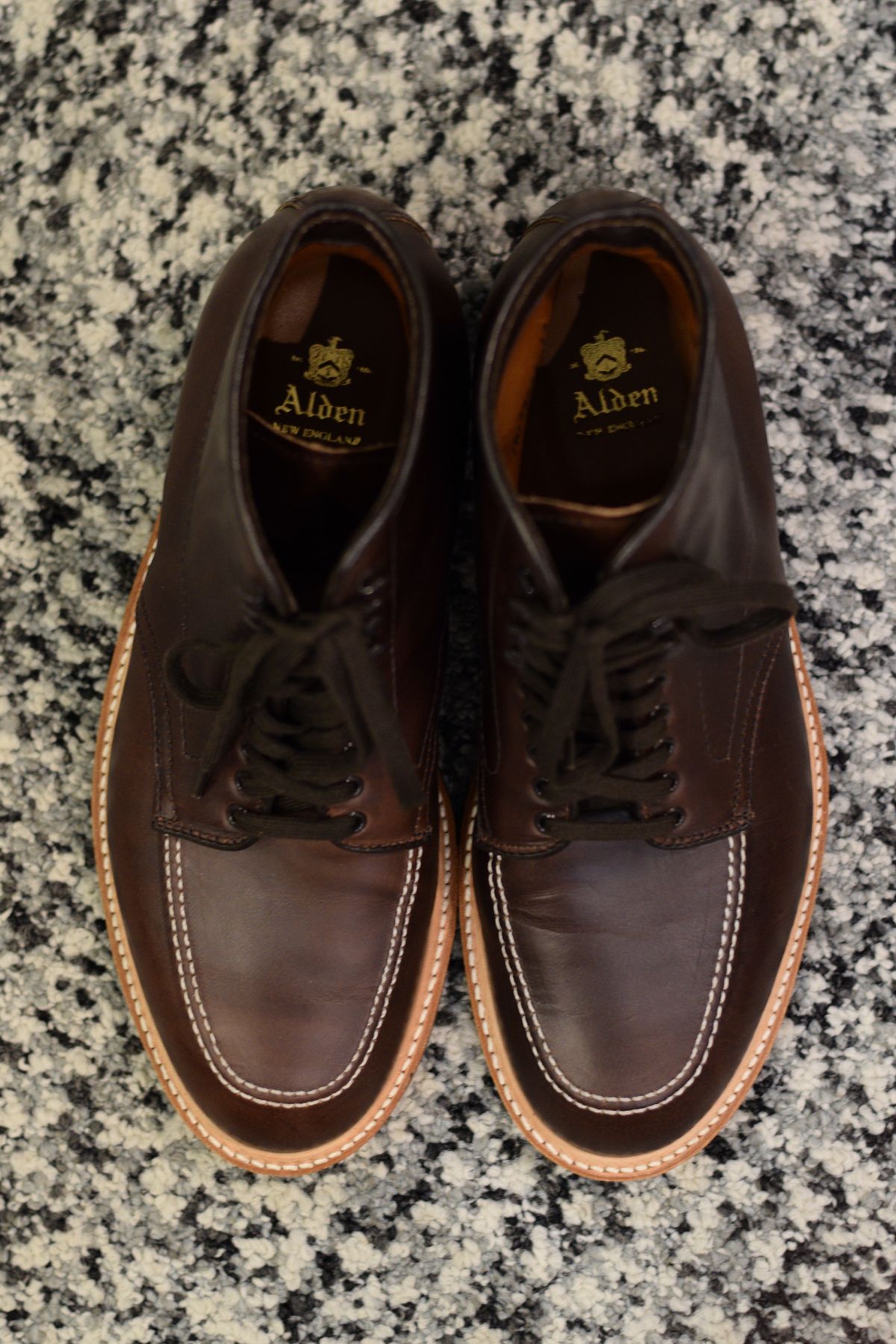 Photo by Louishere on October 6, 2022 of the Alden Indy Boot in Horween Brown Chromexcel.