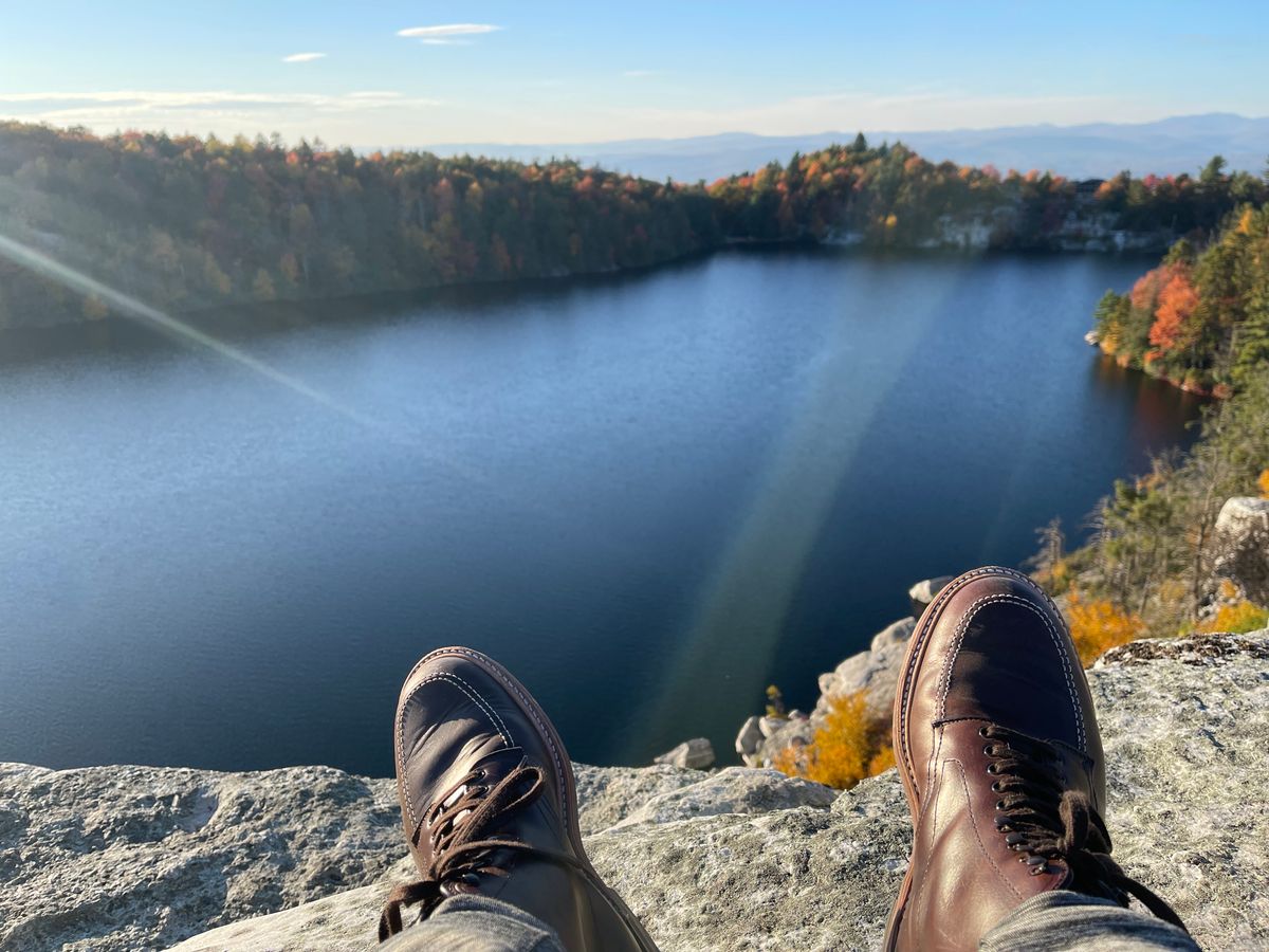 Photo by Louishere on October 16, 2022 of the Alden Indy Boot in Horween Brown Chromexcel.