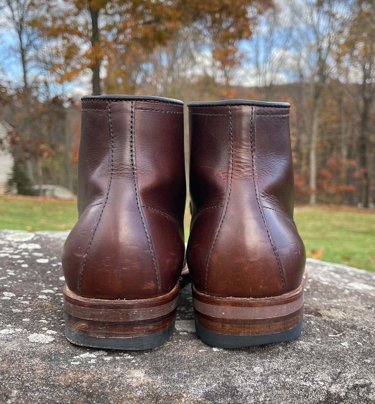 Photo by Louishere on November 6, 2022 of the Alden Indy Boot in Horween Brown Chromexcel.