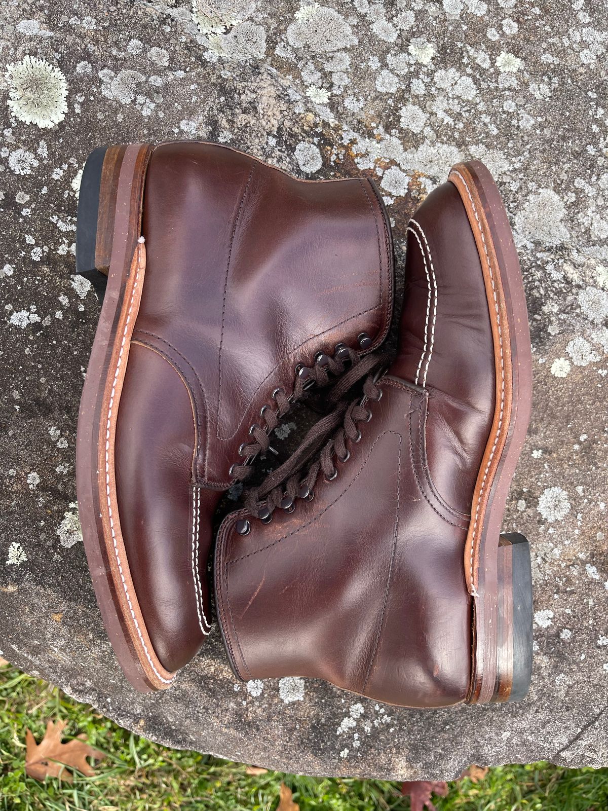 Photo by Louishere on November 6, 2022 of the Alden Indy Boot in Horween Brown Chromexcel.