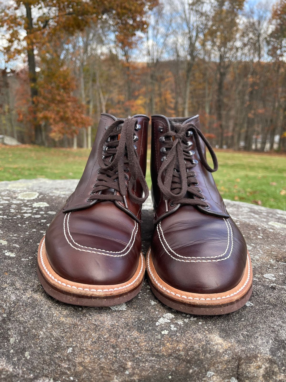 Photo by Louishere on November 6, 2022 of the Alden Indy Boot in Horween Brown Chromexcel.
