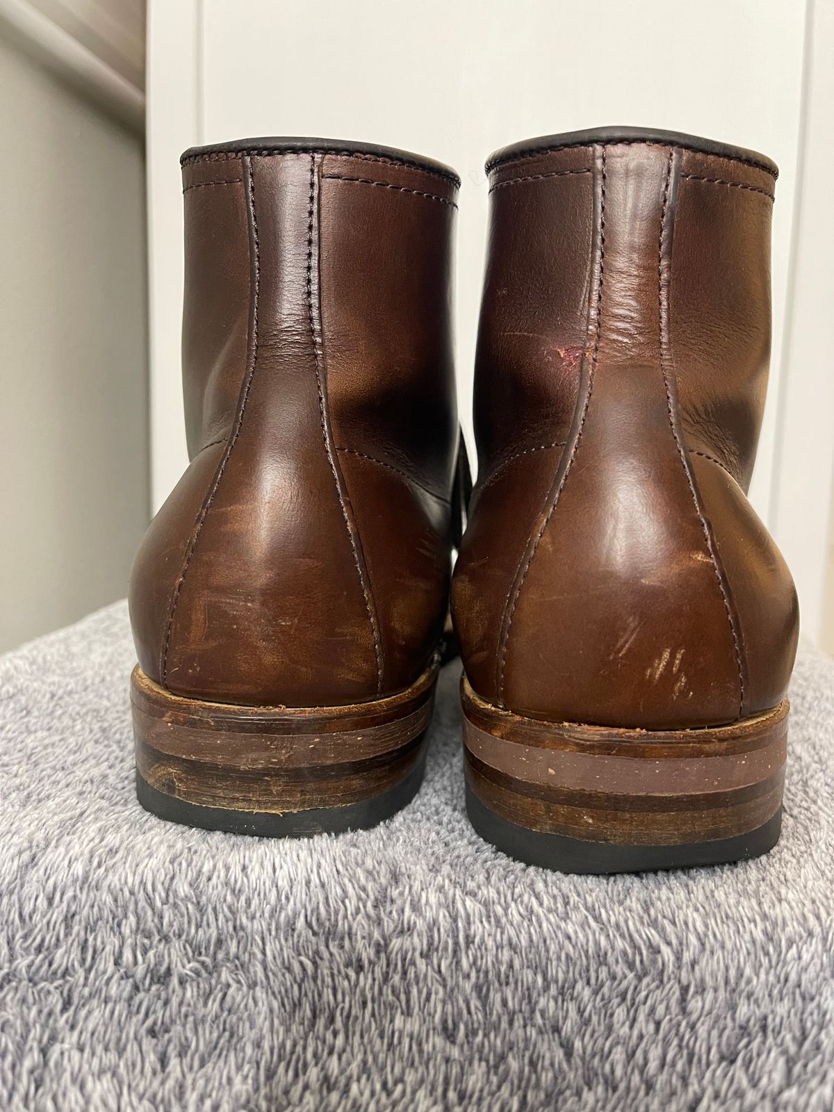 Photo by Louishere on December 6, 2022 of the Alden Indy Boot in Horween Brown Chromexcel.