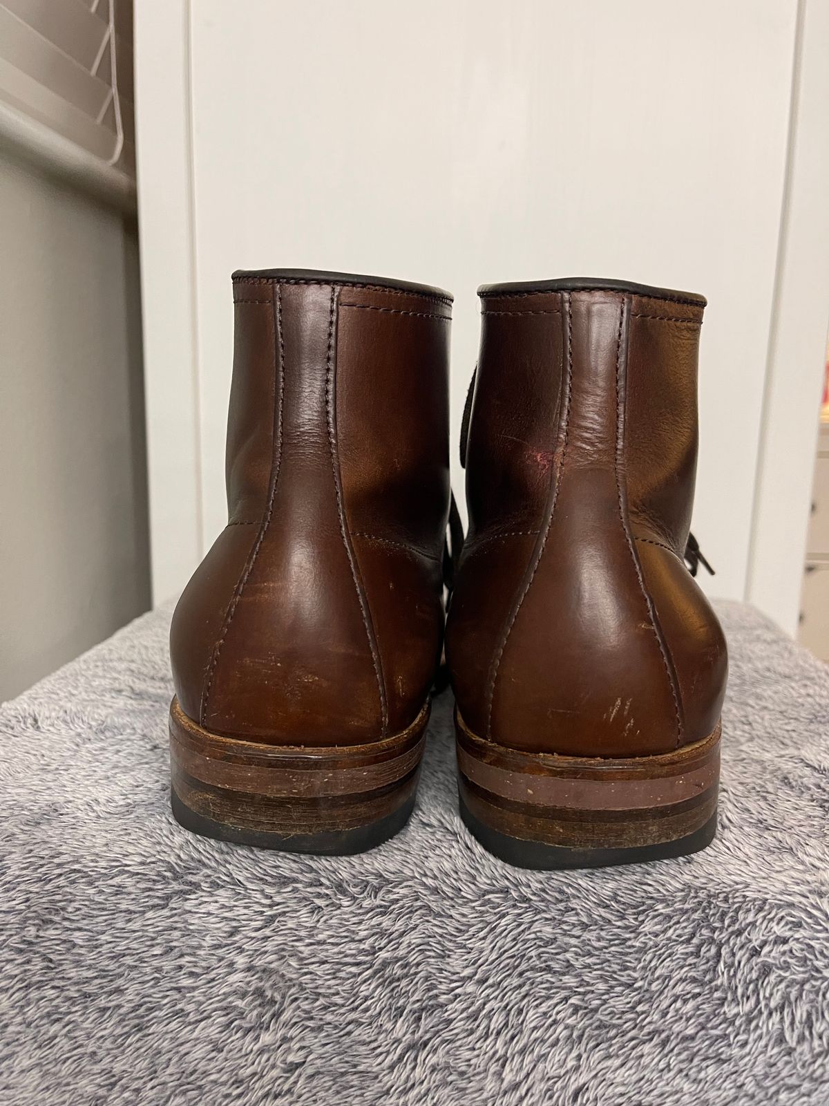 Photo by Louishere on January 6, 2023 of the Alden Indy Boot in Horween Brown Chromexcel.
