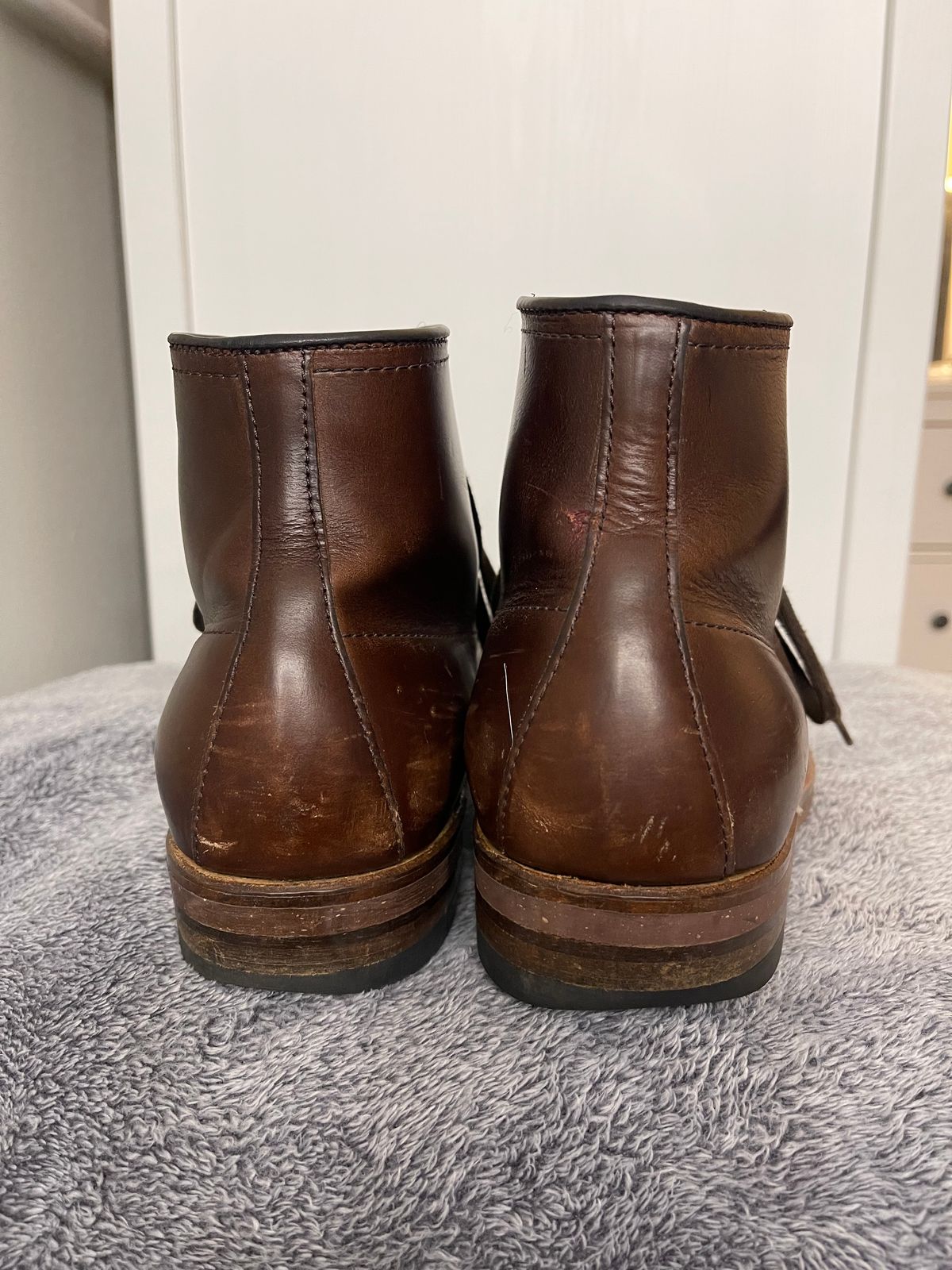 Photo by Louishere on February 6, 2023 of the Alden Indy Boot in Horween Brown Chromexcel.