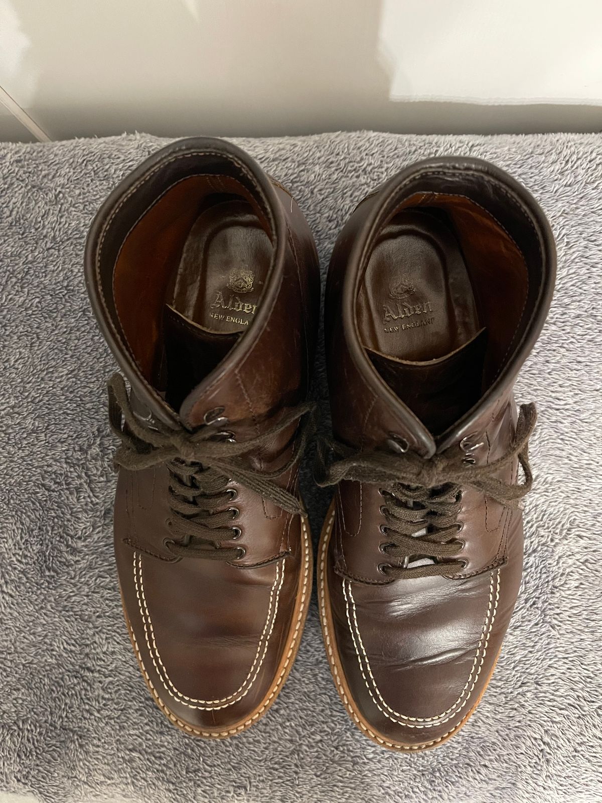 Photo by Louishere on February 6, 2023 of the Alden Indy Boot in Horween Brown Chromexcel.