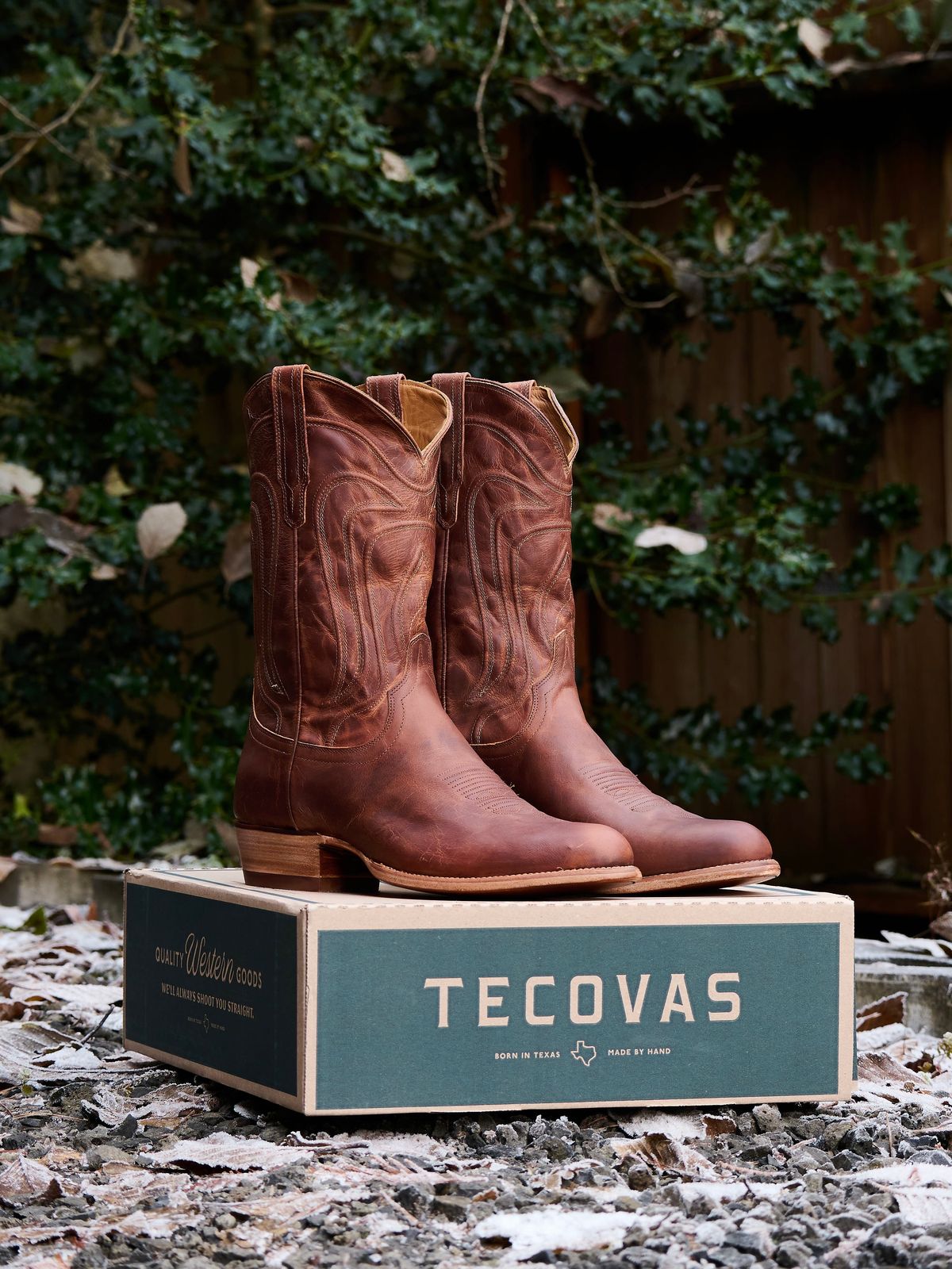 Photo by switch on November 29, 2023 of the Tecovas The Cartwright in Scotch Goat.