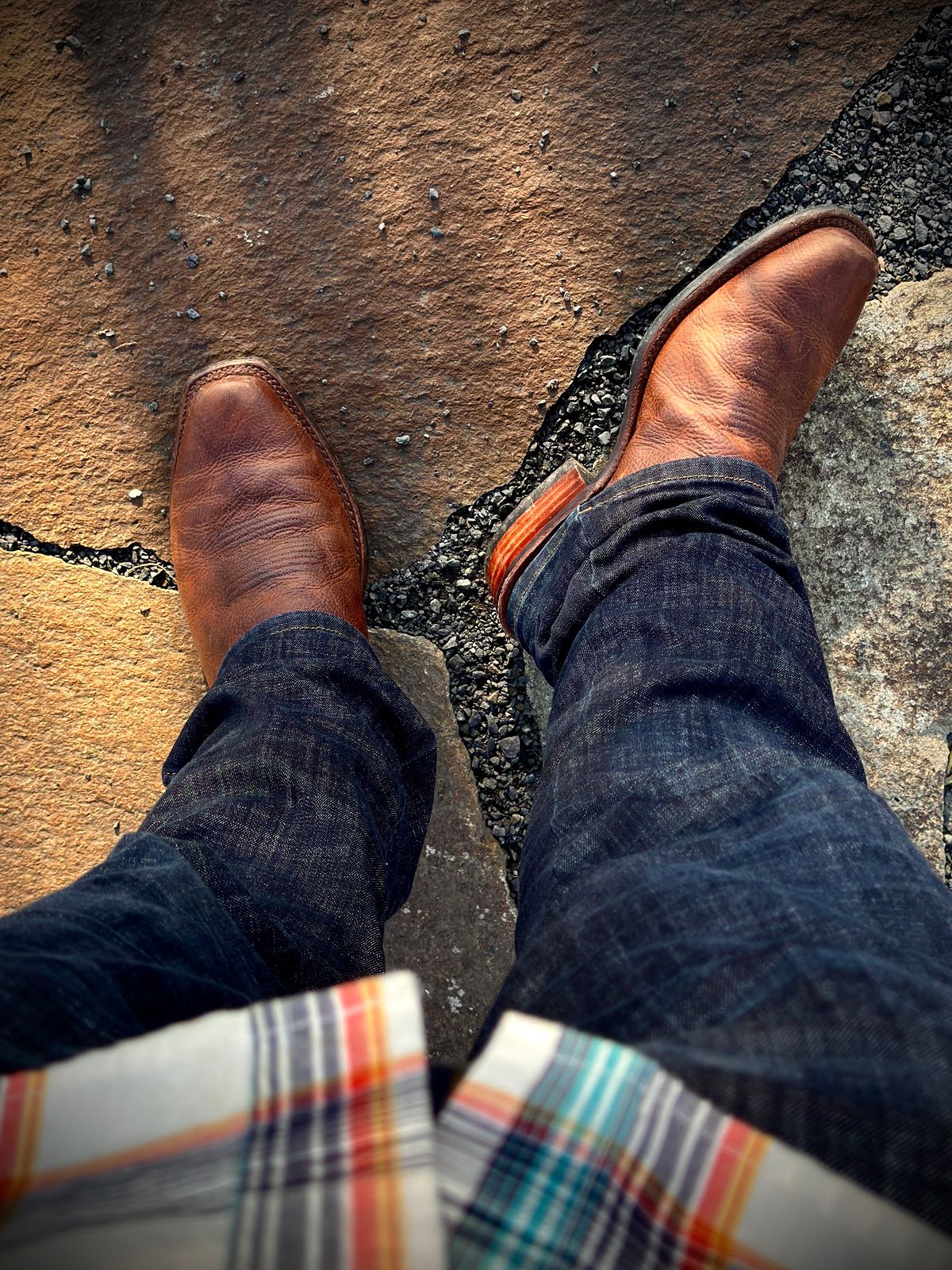 Photo by switch on March 6, 2025 of the Tecovas The Parker in Briar Bullhide.