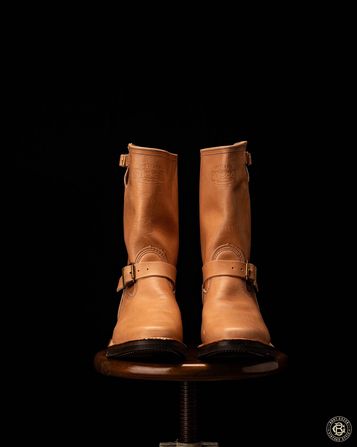 Photo by boot_gazer on November 6, 2024 of the Wesco Boss Engineer Boot in Horween Natural Essex.