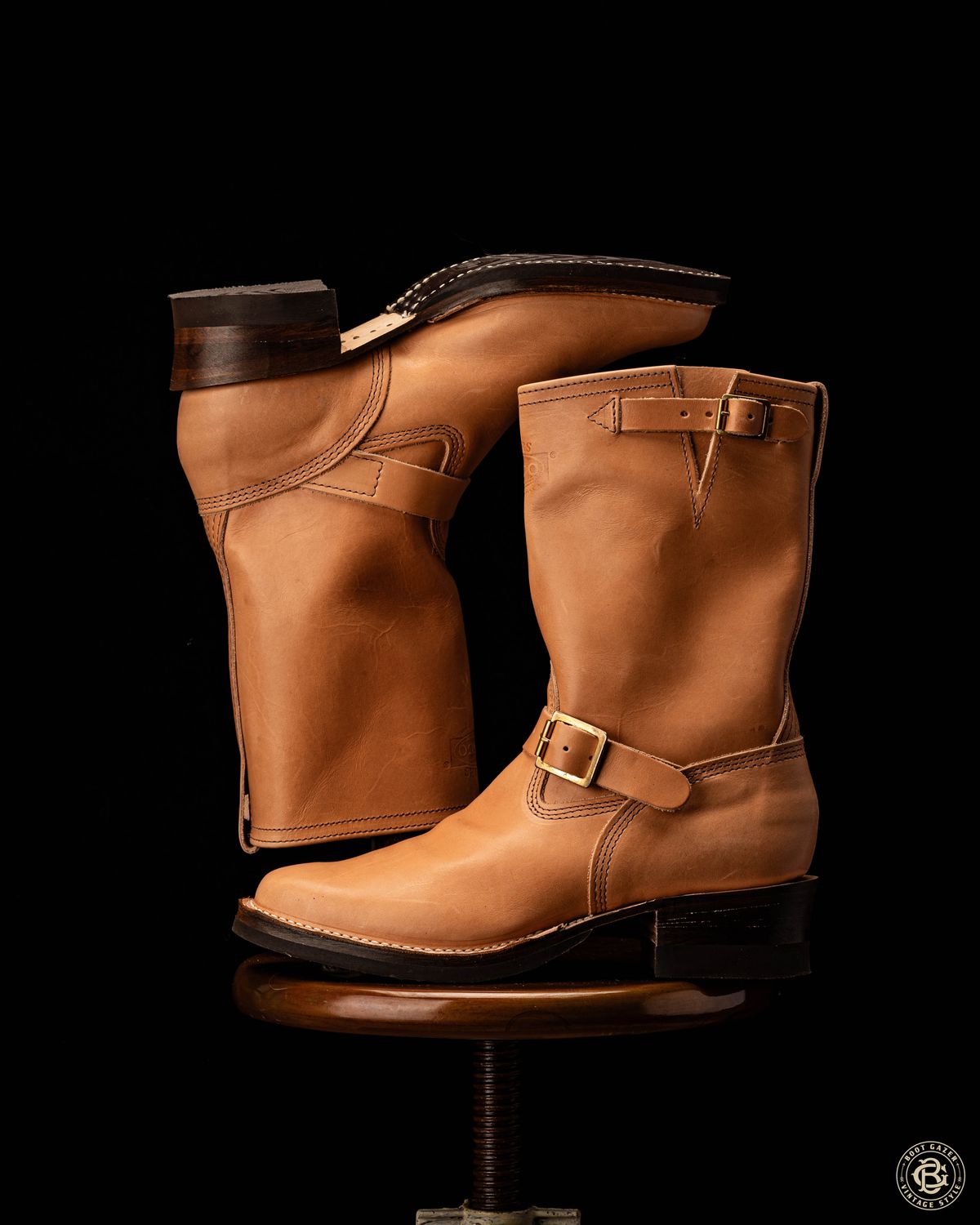 Photo by boot_gazer on November 6, 2024 of the Wesco Boss Engineer Boot in Horween Natural Essex.