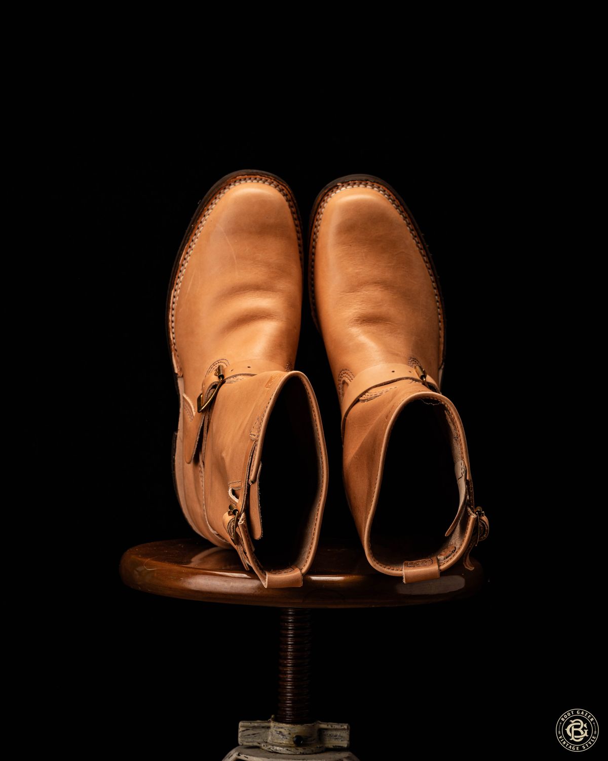 Photo by boot_gazer on November 6, 2024 of the Wesco Boss Engineer Boot in Horween Natural Essex.