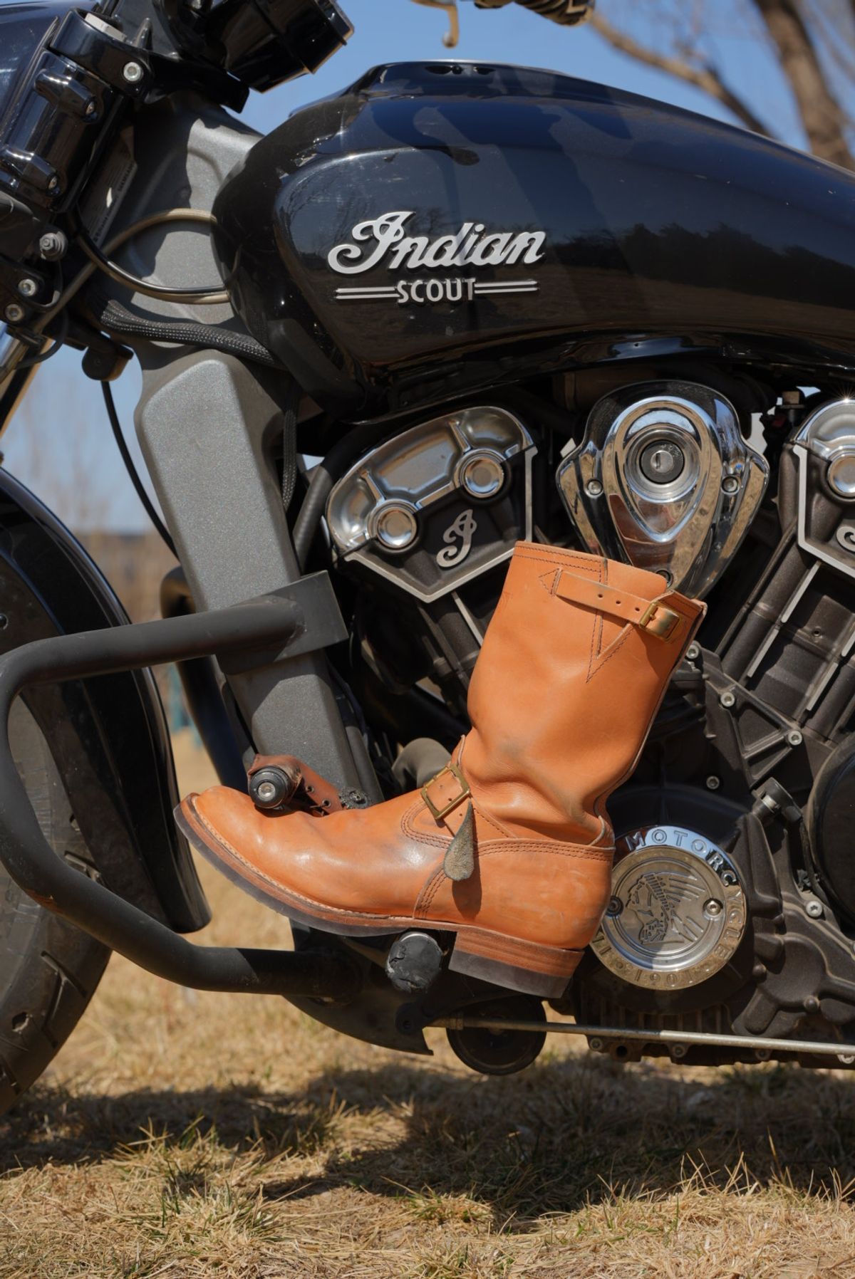 Photo by boot_gazer on March 5, 2025 of the Wesco Boss Engineer Boot in Horween Natural Essex.