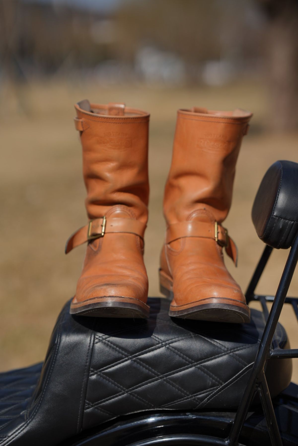 Photo by boot_gazer on March 5, 2025 of the Wesco Boss Engineer Boot in Horween Natural Essex.
