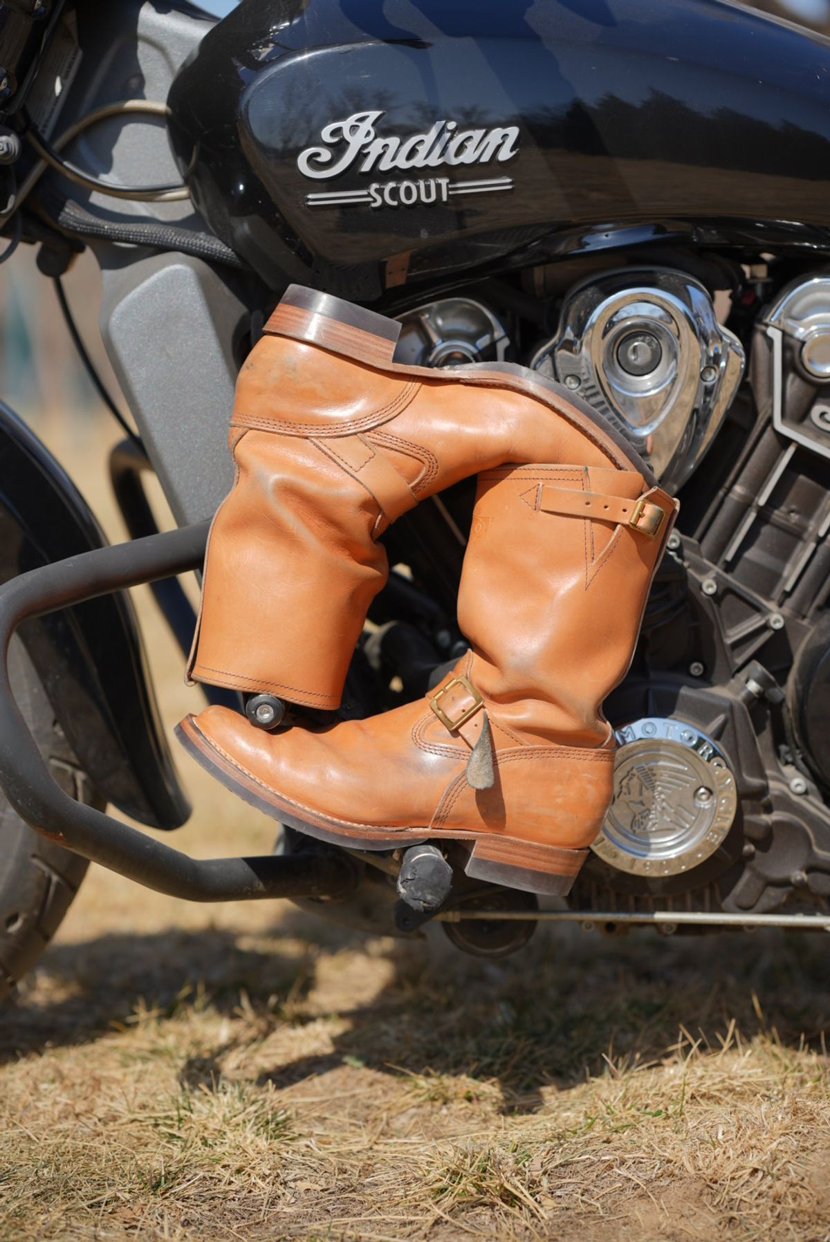 Photo by boot_gazer on March 5, 2025 of the Wesco Boss Engineer Boot in Horween Natural Essex.