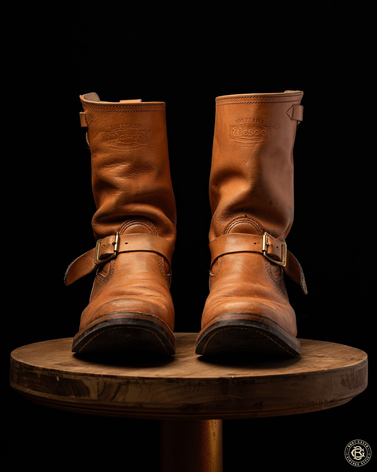 Photo by boot_gazer on April 4, 2025 of the Wesco Boss Engineer Boot in Horween Natural Essex.