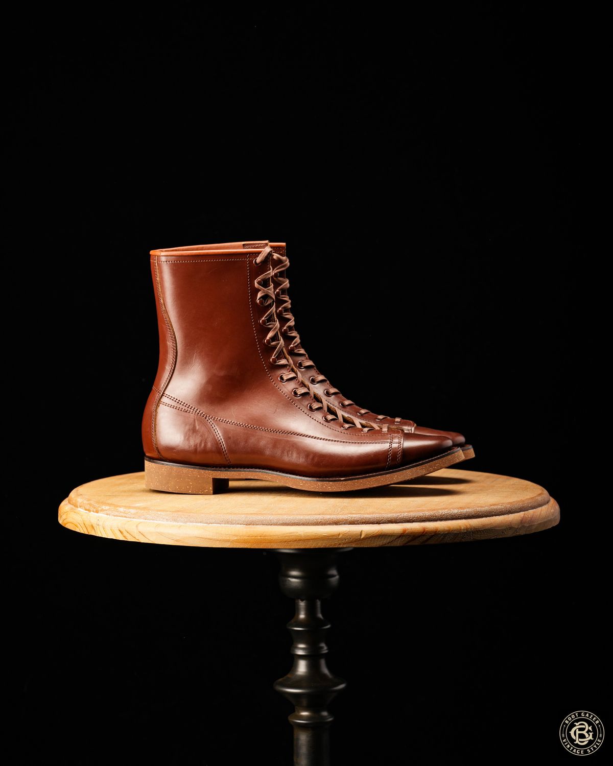 Photo by boot_gazer on October 1, 2023 of the Clinch Gary Boots in Brown-Overdyed Horsebutt.
